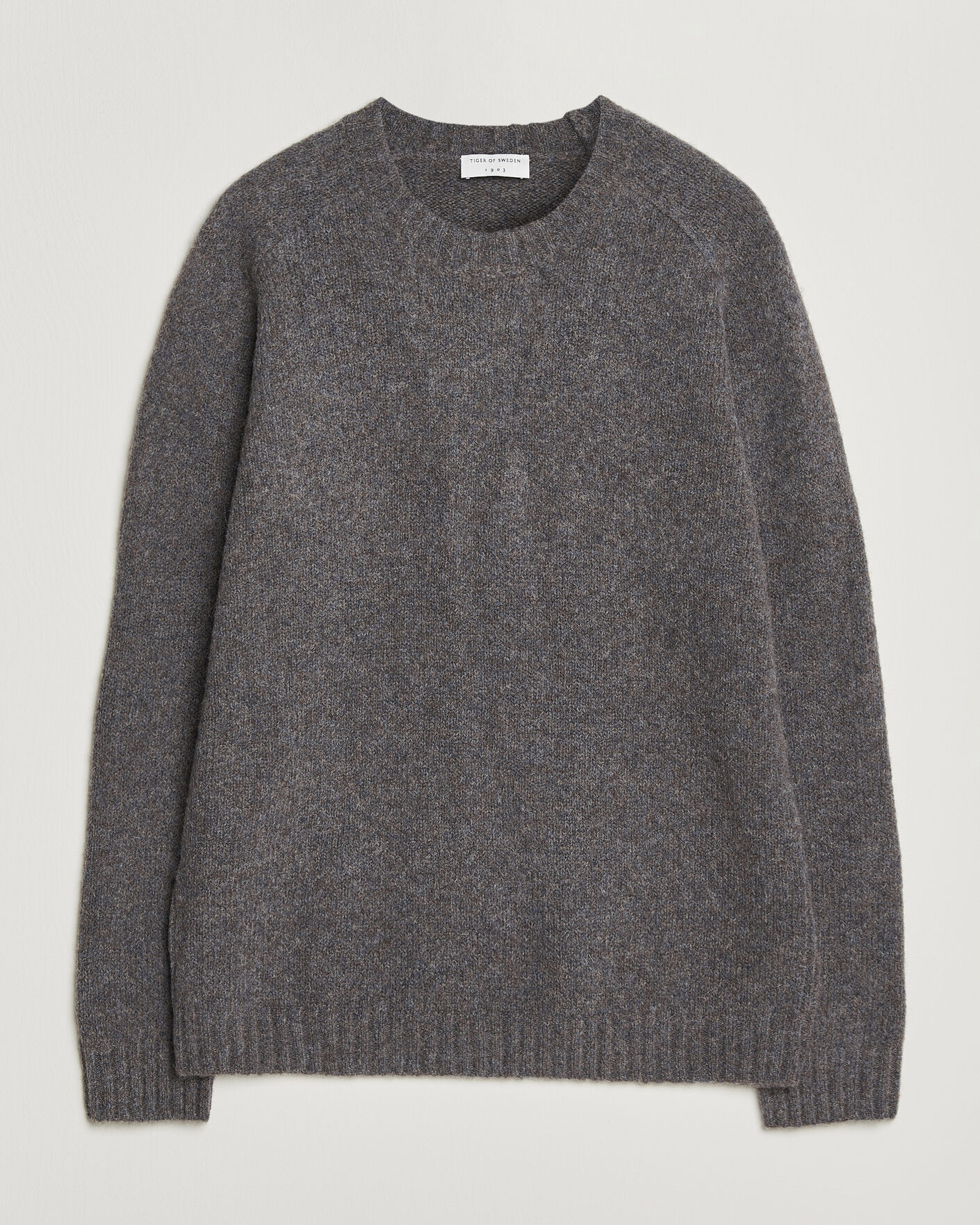 Mies | Puserot | Tiger of Sweden | Adryan Yak/Alpaca Knitted Sweater Grey Melange
