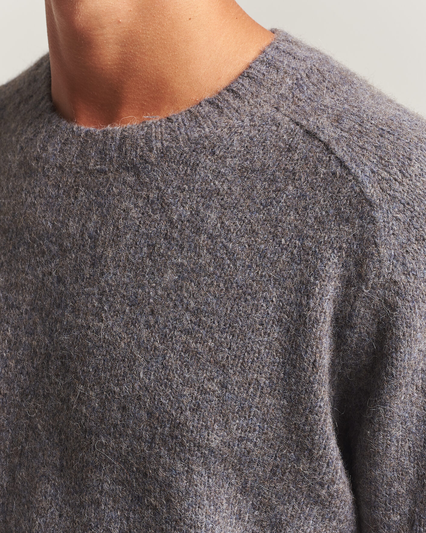 Mies | Puserot | Tiger of Sweden | Adryan Yak/Alpaca Knitted Sweater Grey Melange
