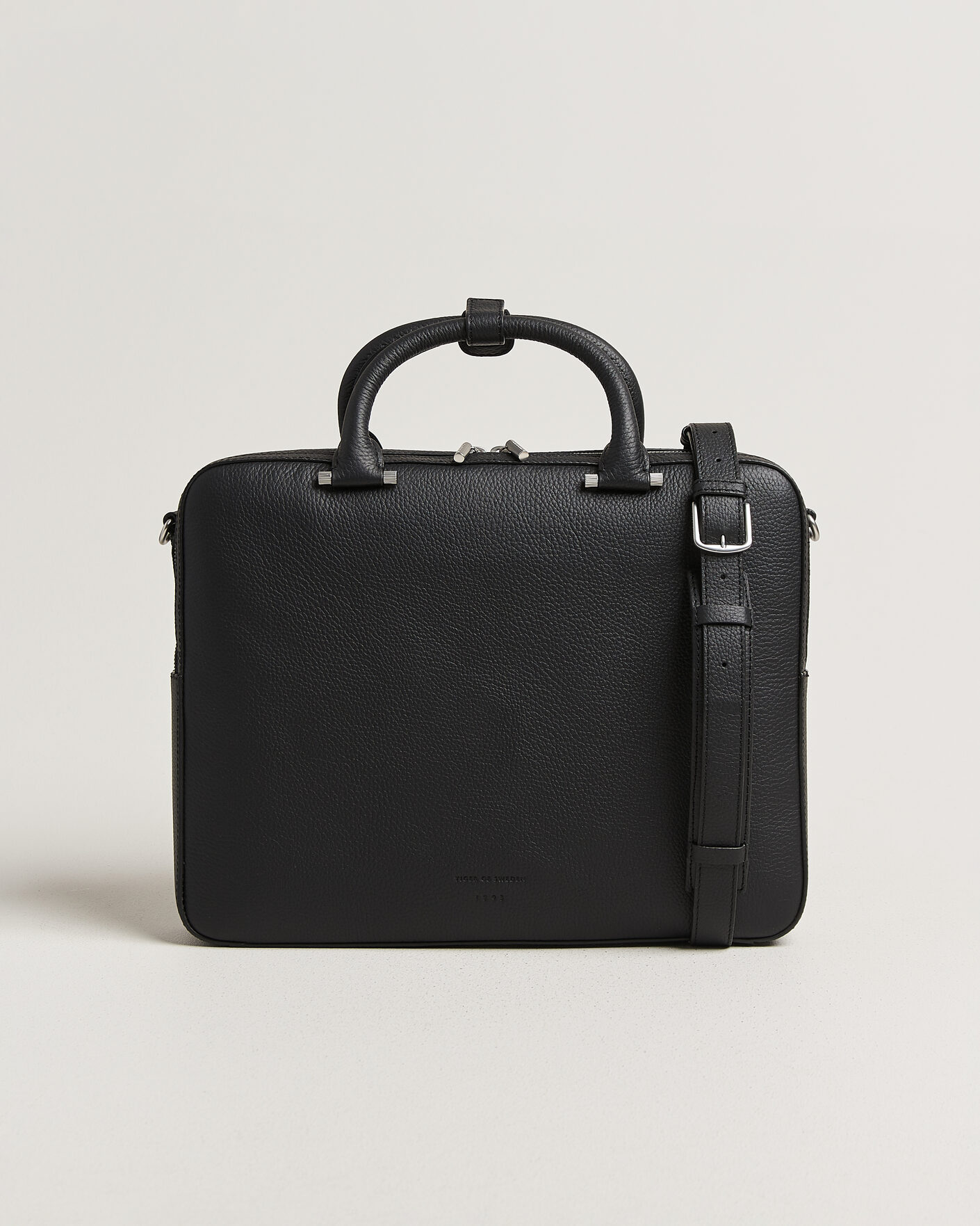 Mies | Laukut | Tiger of Sweden | Valise Grained Leather Briefcase Black