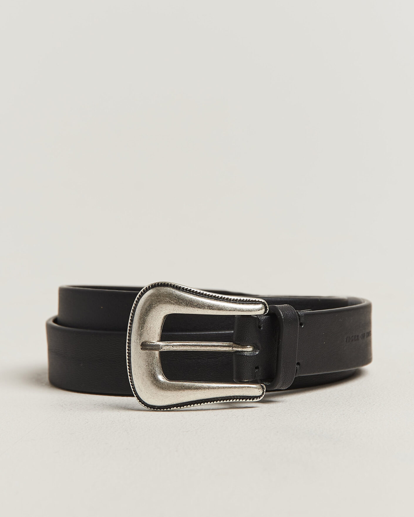 Mies | Vyöt | Tiger of Sweden | Ecus Leather Western Belt Black