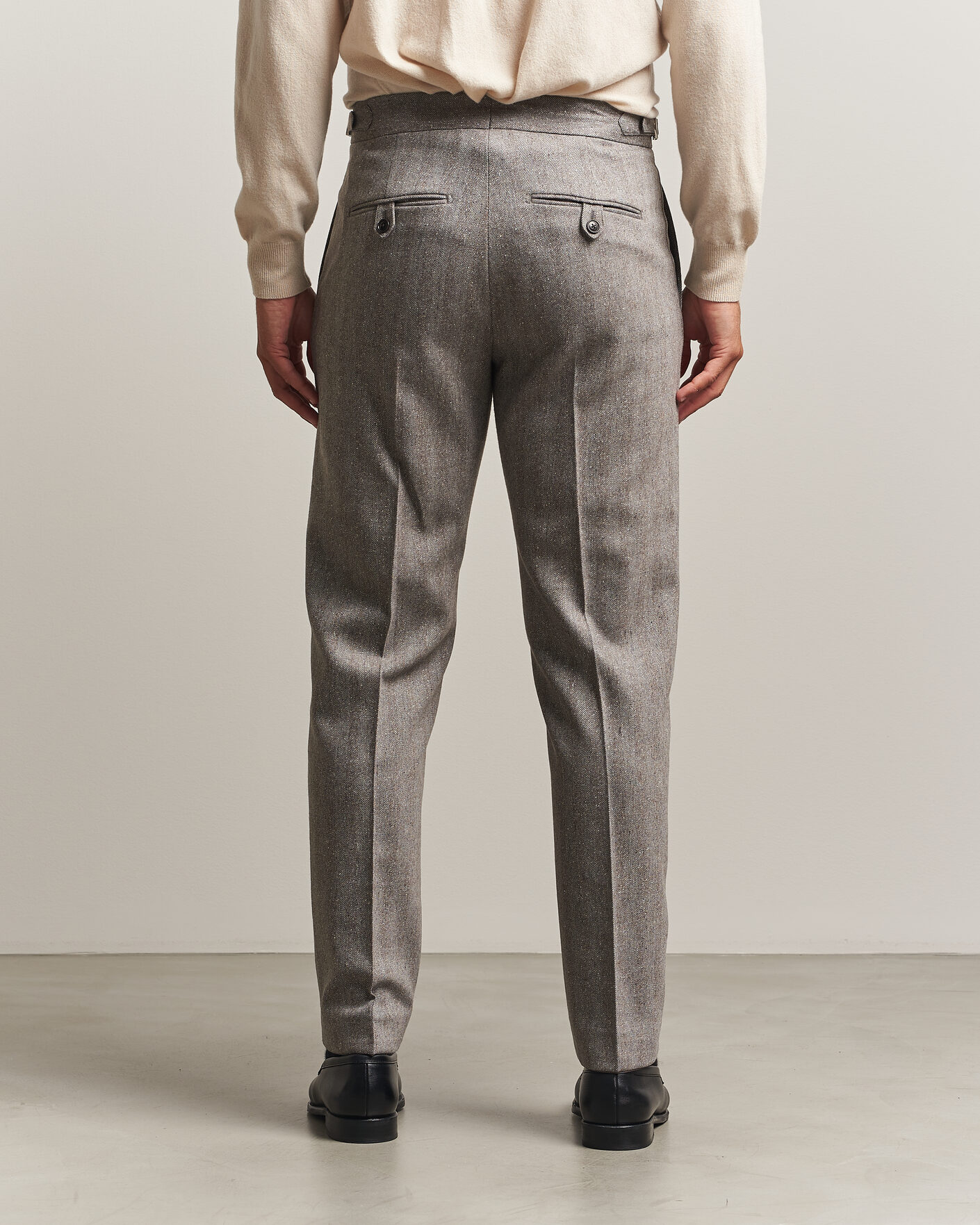Mies | Housut | Tiger of Sweden | Tense Wool Donegal Suit Trousers Dark Stone
