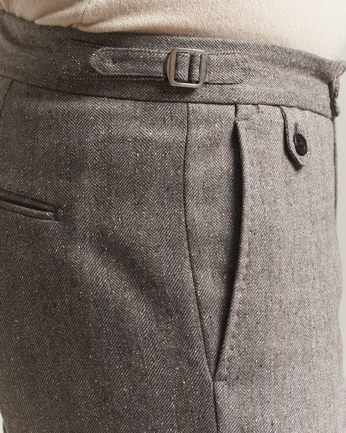 Mies | Housut | Tiger of Sweden | Tense Wool Donegal Suit Trousers Dark Stone