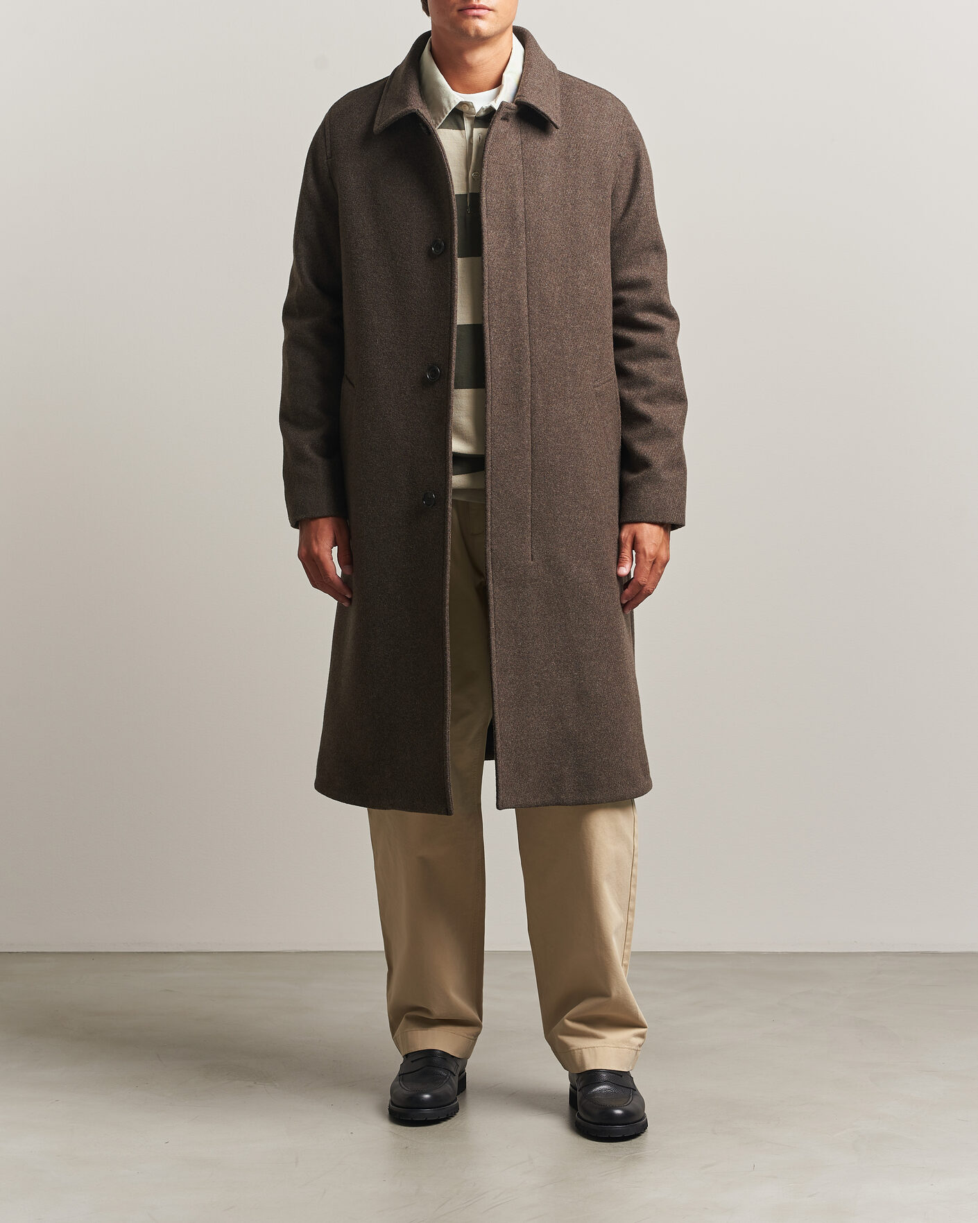 Mies | Takit | Tiger of Sweden | Carlton Wool Coat Dusty Brown