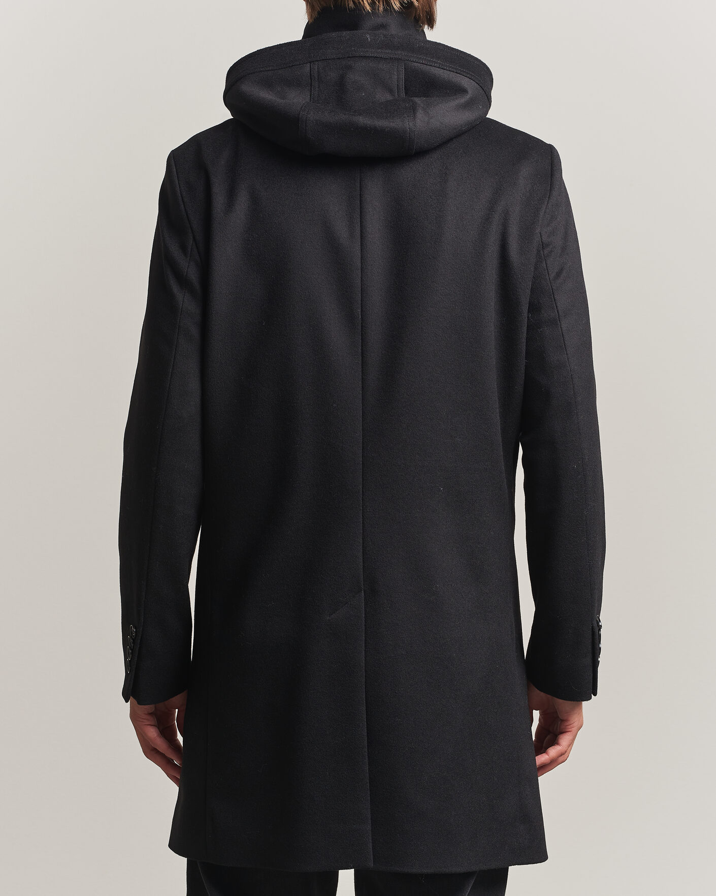 Mies | Takit | Tiger of Sweden | Aleric Wool/Cashmere Hooded Coat Black