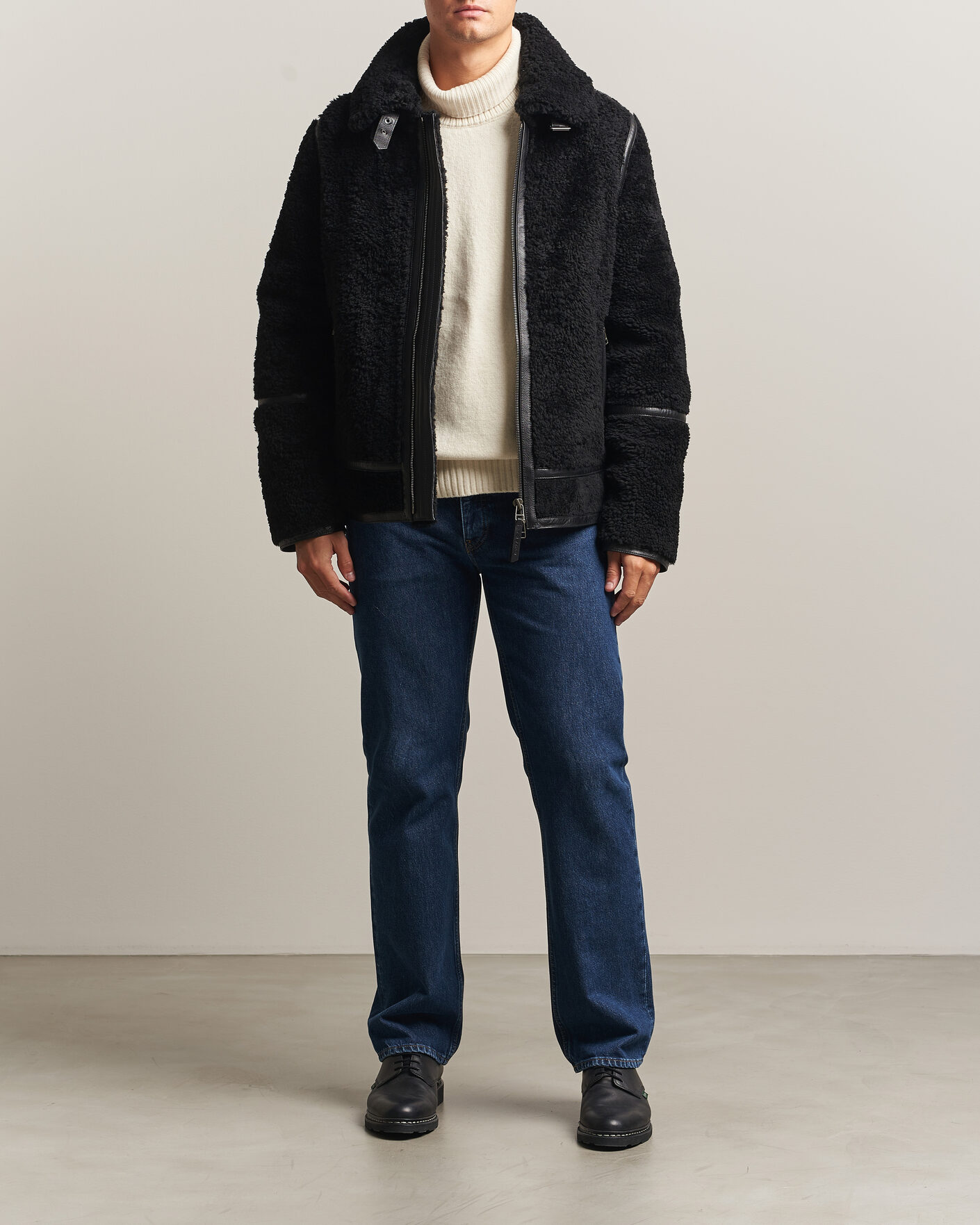 Mies | Takit | Tiger of Sweden | Viggo Shearling Jacket Black