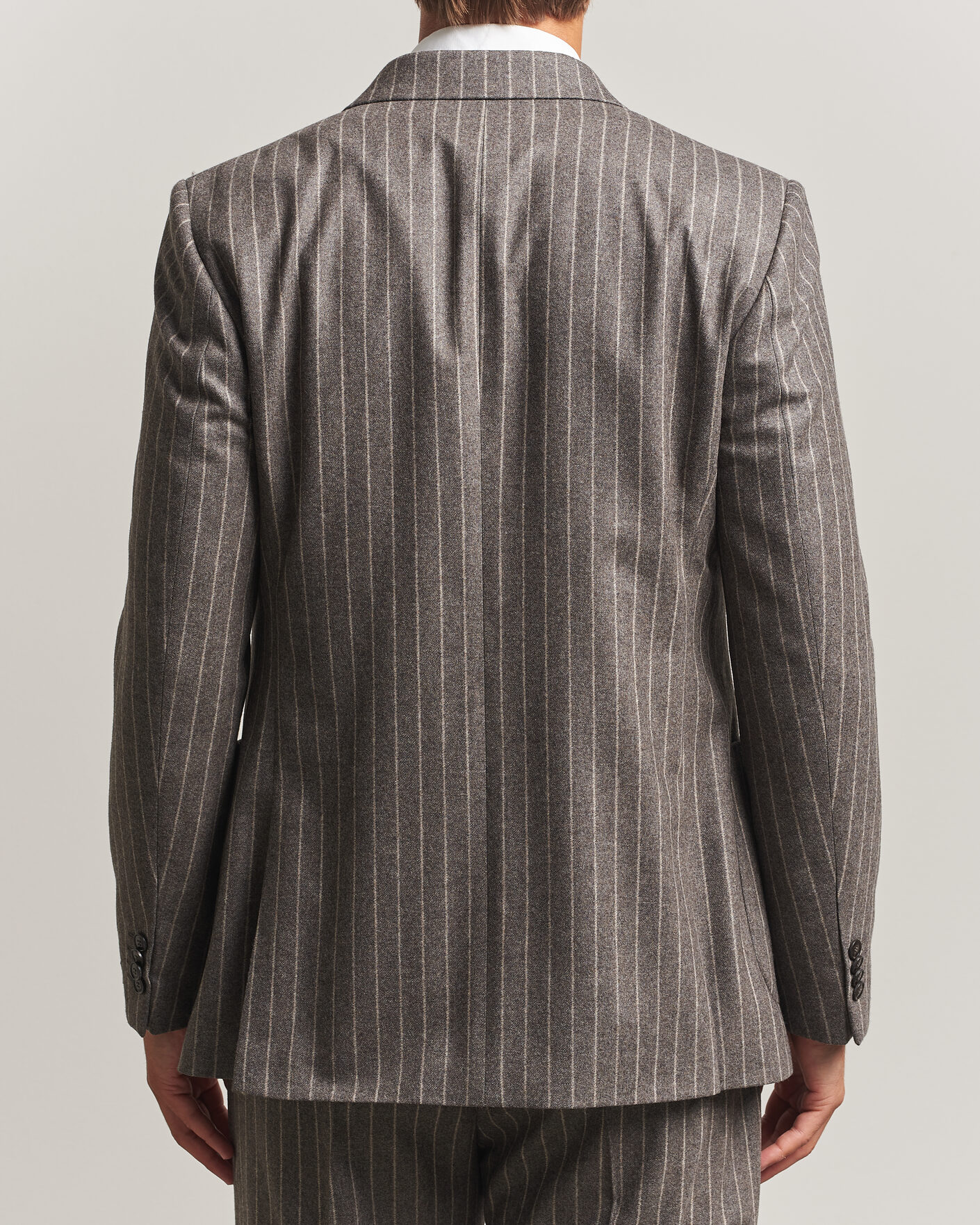 Mies | Pikkutakit | Tiger of Sweden | Joachim Wool Double Breasted Pinstriped Blazer Grey Brown