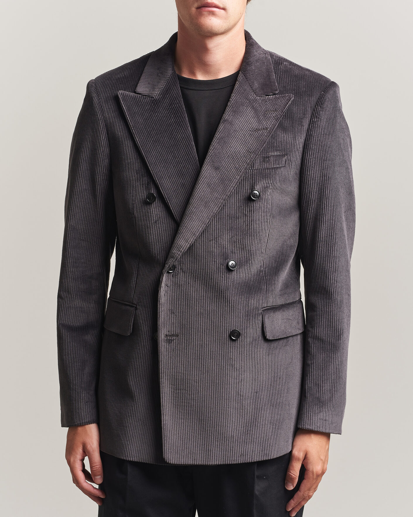 Mies | Pikkutakit | Tiger of Sweden | 1903 Corduroy Double Breasted Blazer Phantom