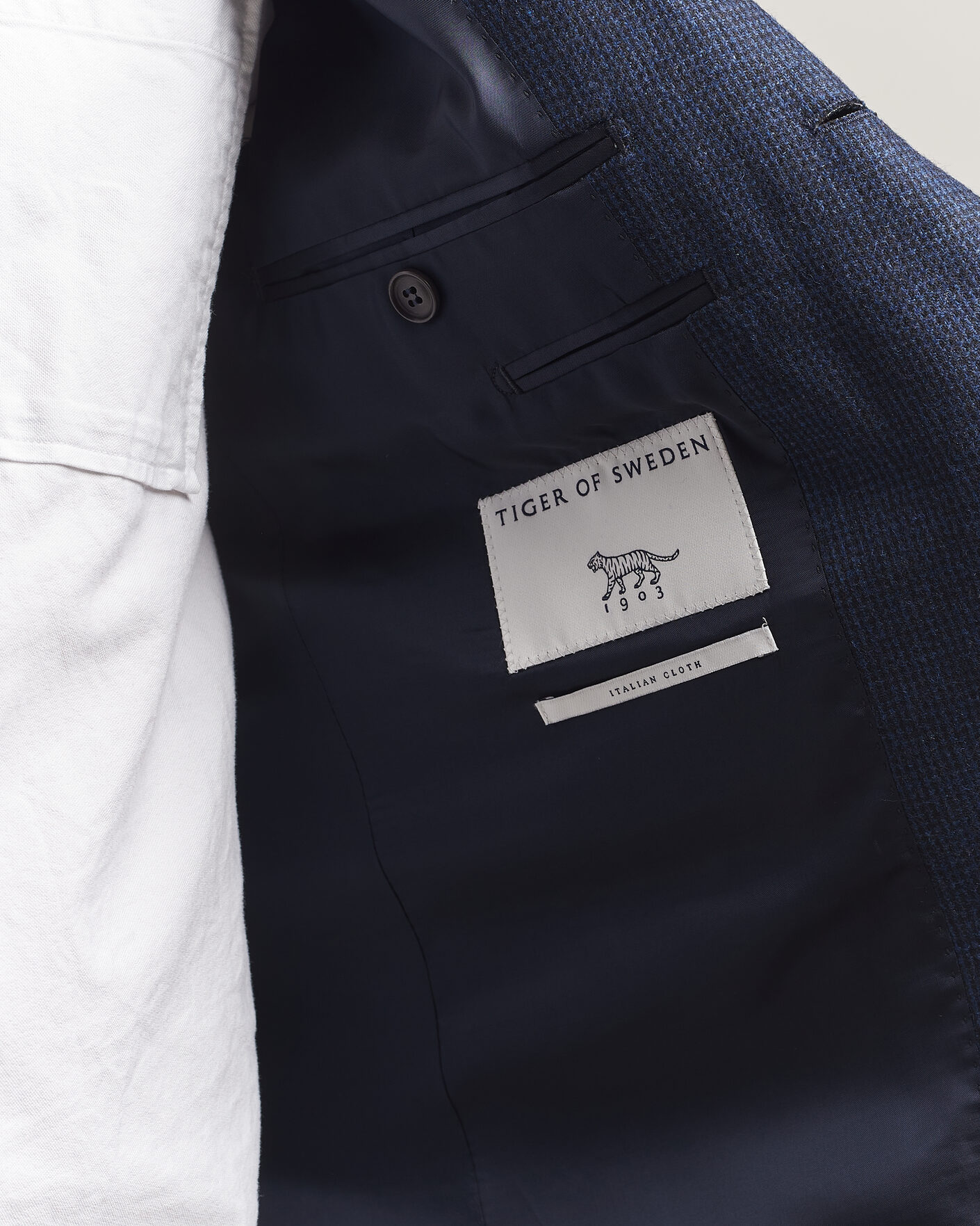 Mies | Pikkutakit | Tiger of Sweden | Easer Wool Pepita Blazer Sea