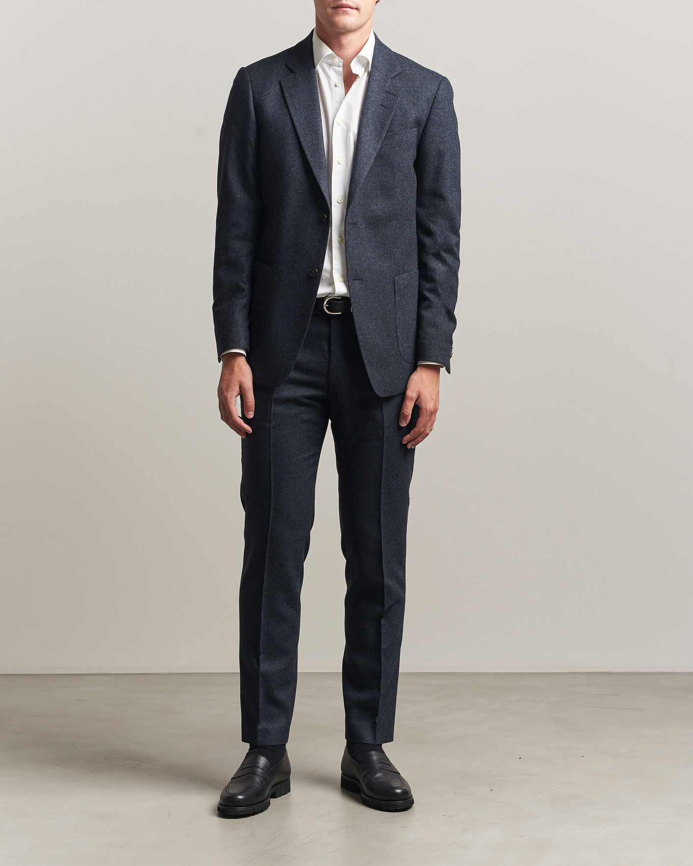 Mies | Pikkutakit | Tiger of Sweden | Justin Wool Flannel Suit Blazer Midnight Blue