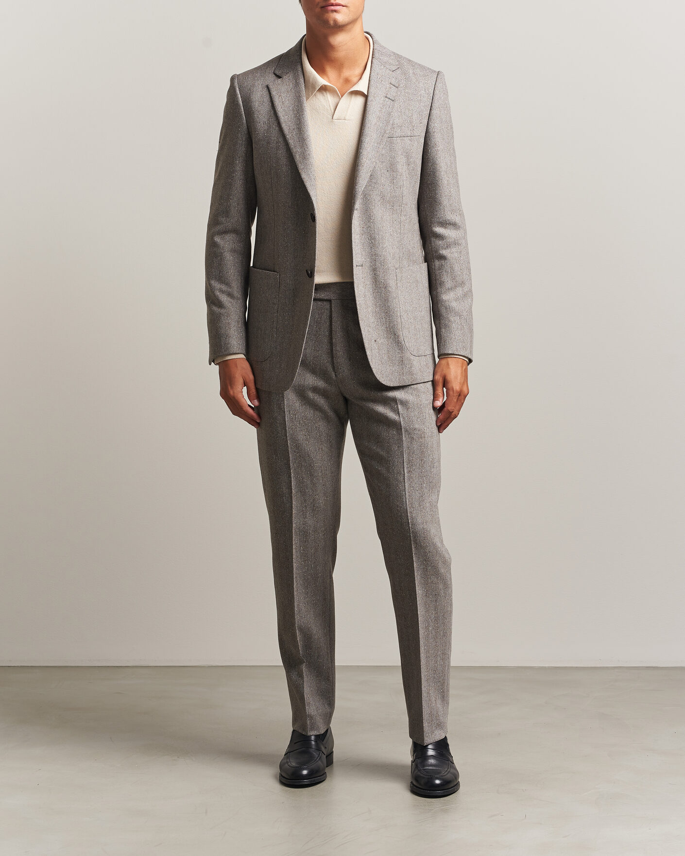 Mies | Pikkutakit | Tiger of Sweden | Justin Wool Donegal Suit Blazer Dark Stone