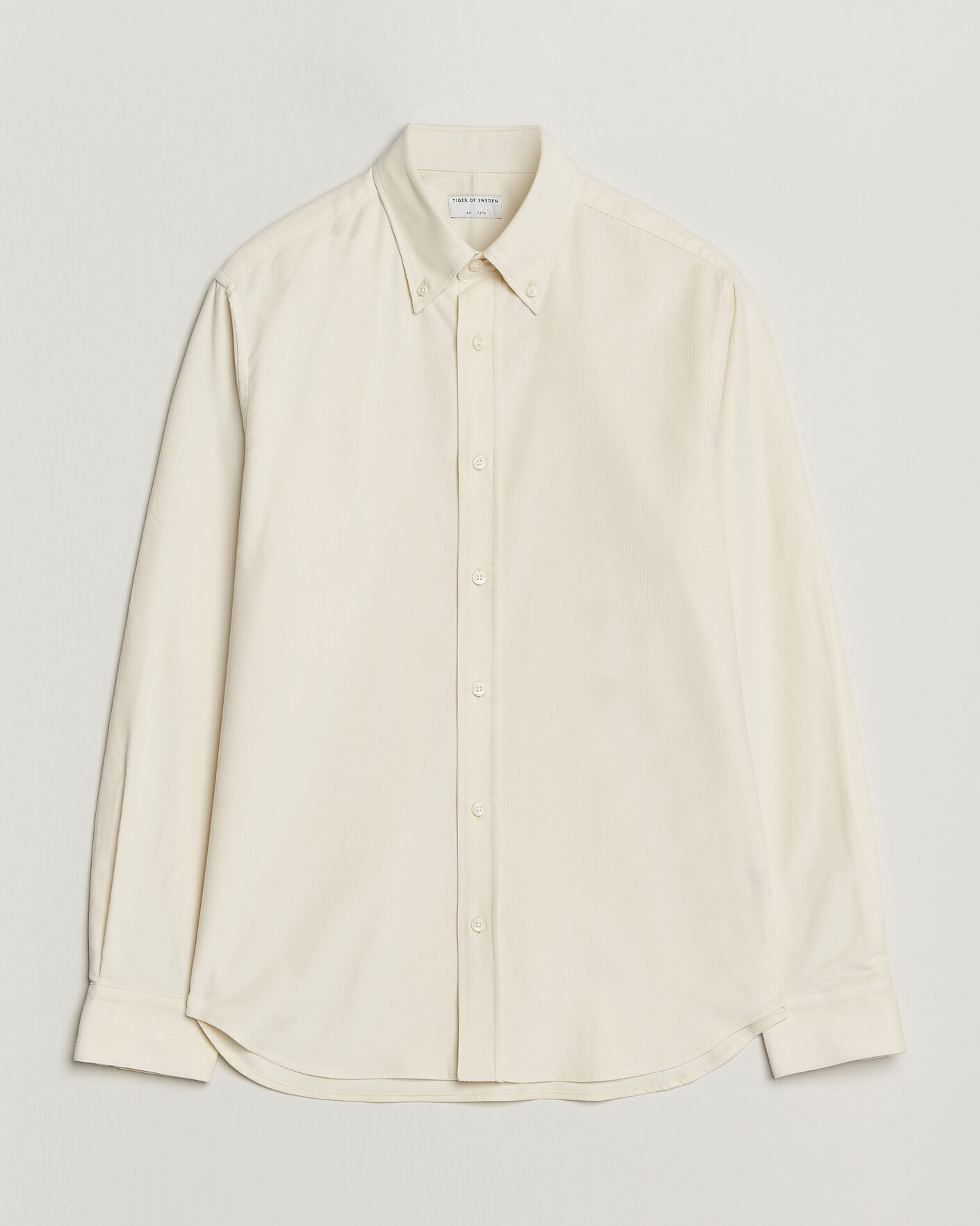 Mies | Kauluspaidat | Tiger of Sweden | Bjorn Corduroy Shirt Cream White