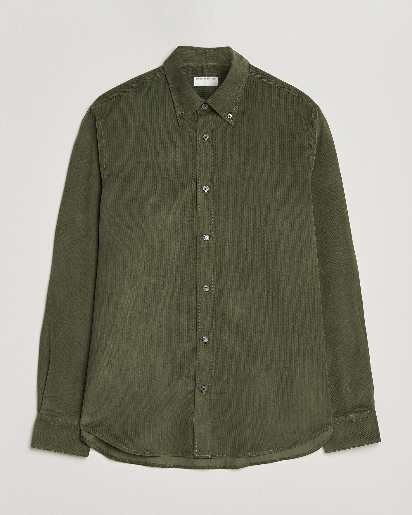 Mies | Kauluspaidat | Tiger of Sweden | Bjorn Corduroy Shirt City Green