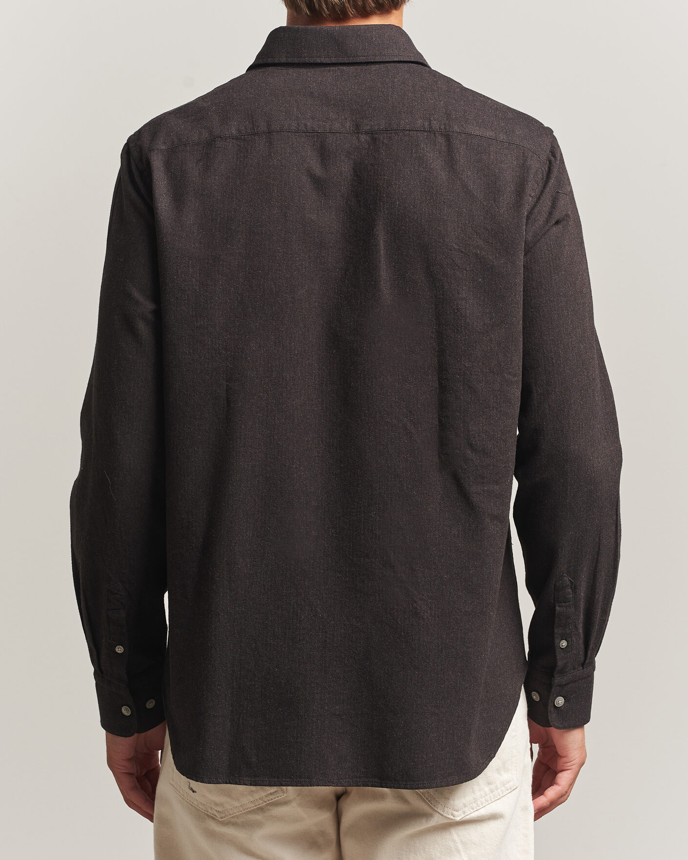 Mies | Kauluspaidat | Tiger of Sweden | Bjorn Brushed Cotton Shirt Espresso