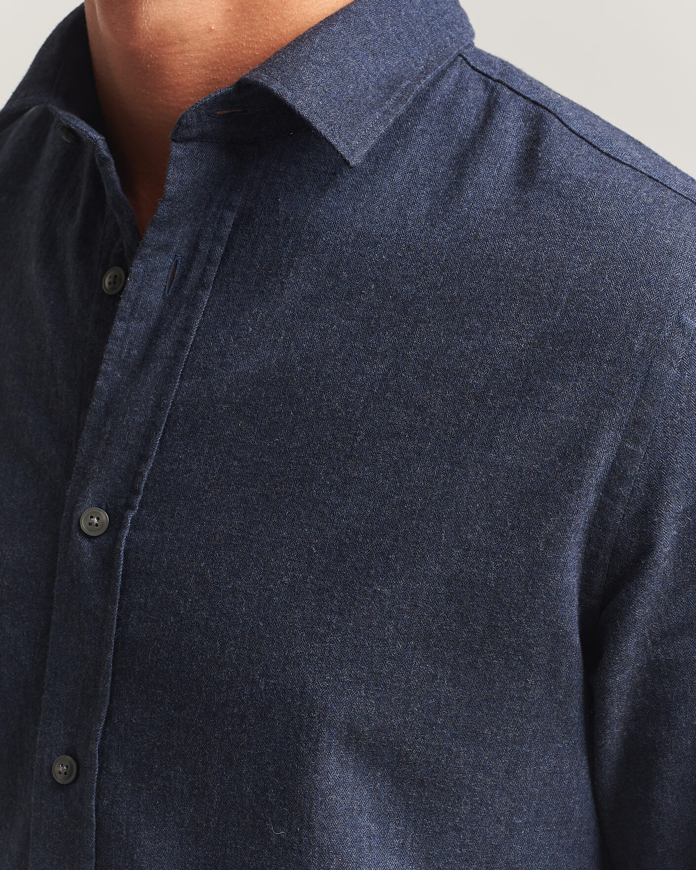 Mies | Kauluspaidat | Tiger of Sweden | Bjorn Brushed Cotton Shirt Steel Blue