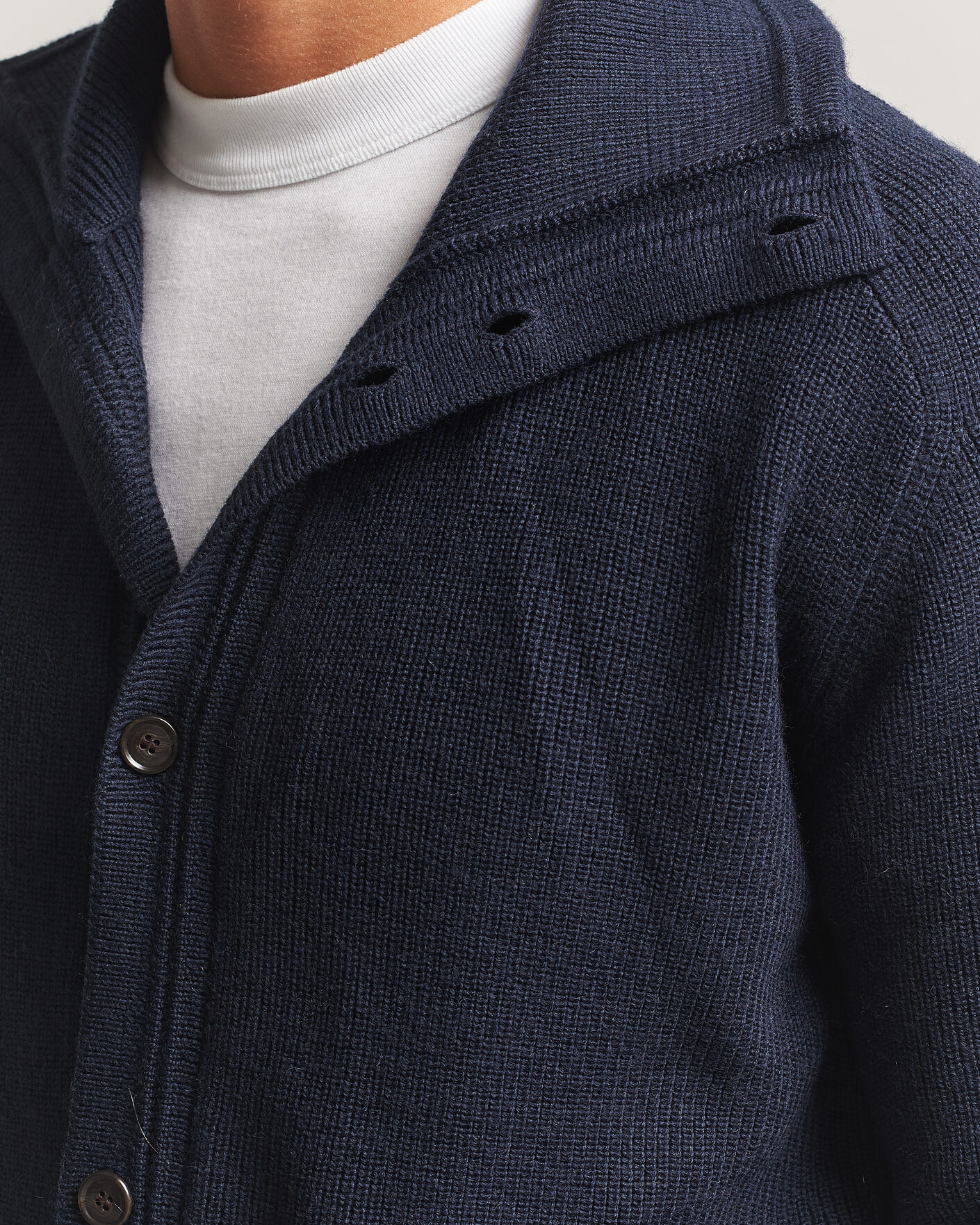Mies | Puserot | Tiger of Sweden | Leander Wool Knitted Cardigan Night Grape