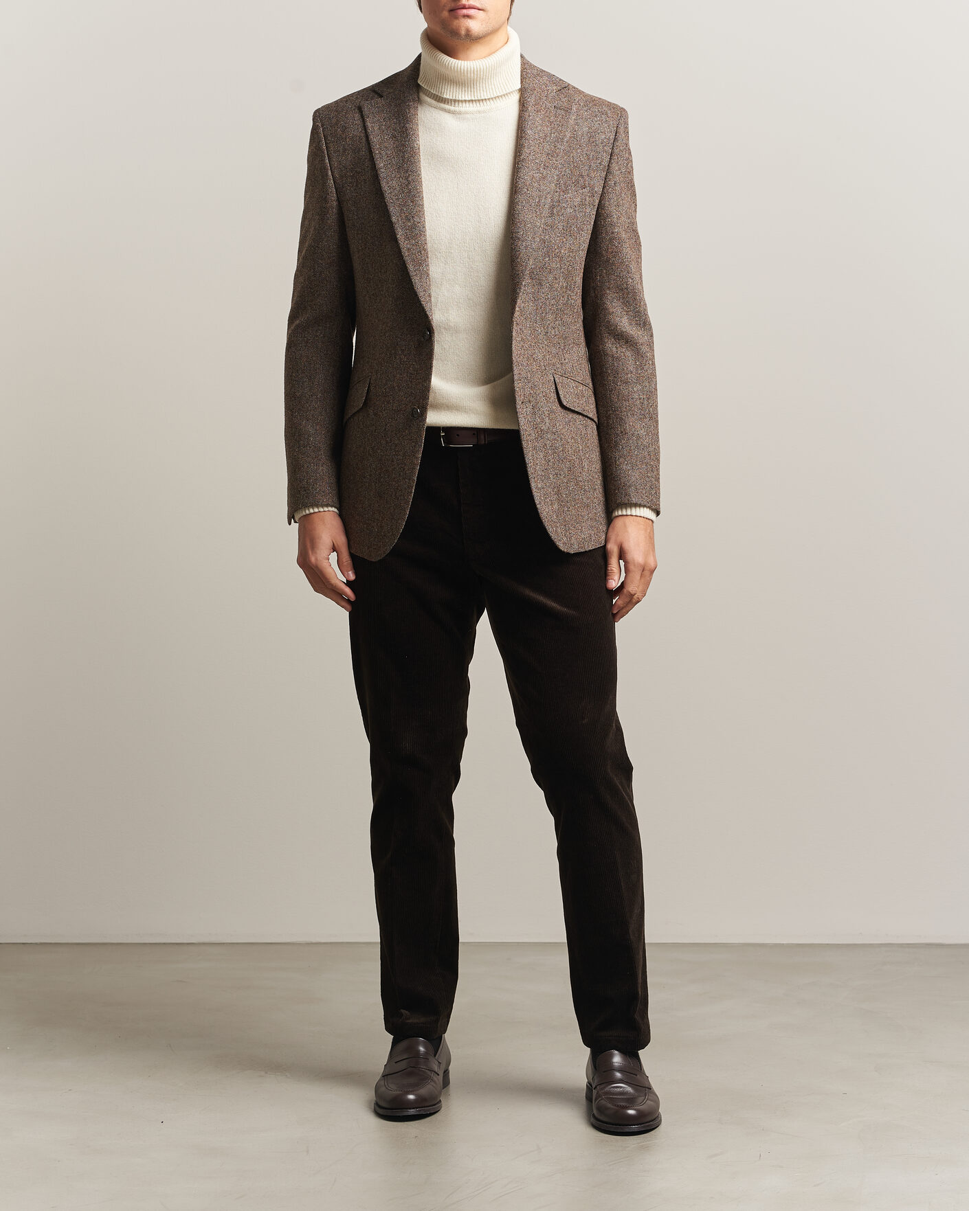 Mies | Pikkutakit | Walker Slater | Edward Shetland Wool Donegal Blazer Tobacco