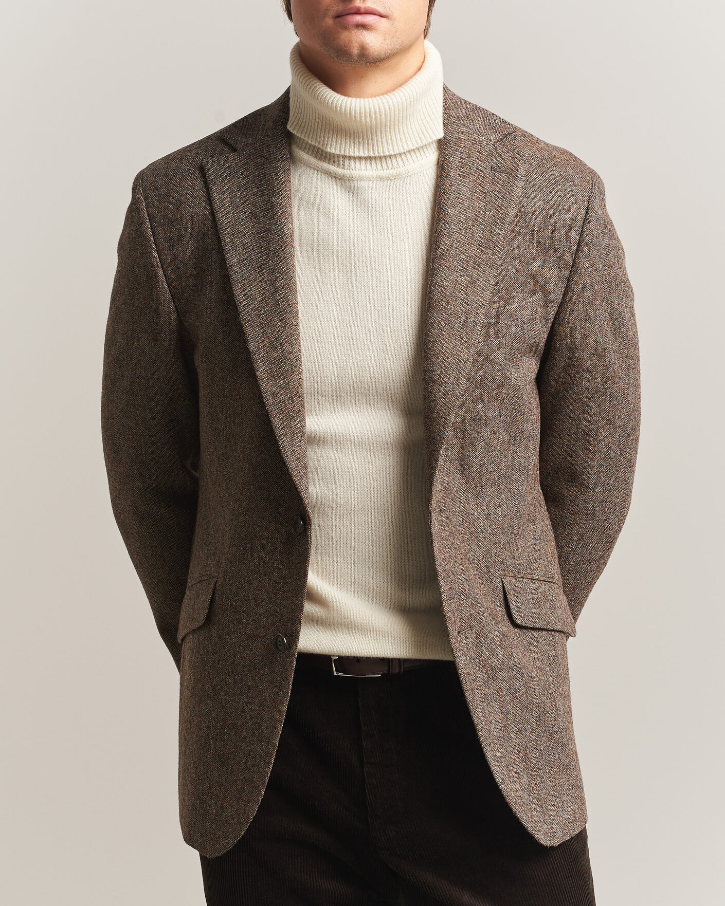 Mies | Pikkutakit | Walker Slater | Edward Shetland Wool Donegal Blazer Tobacco