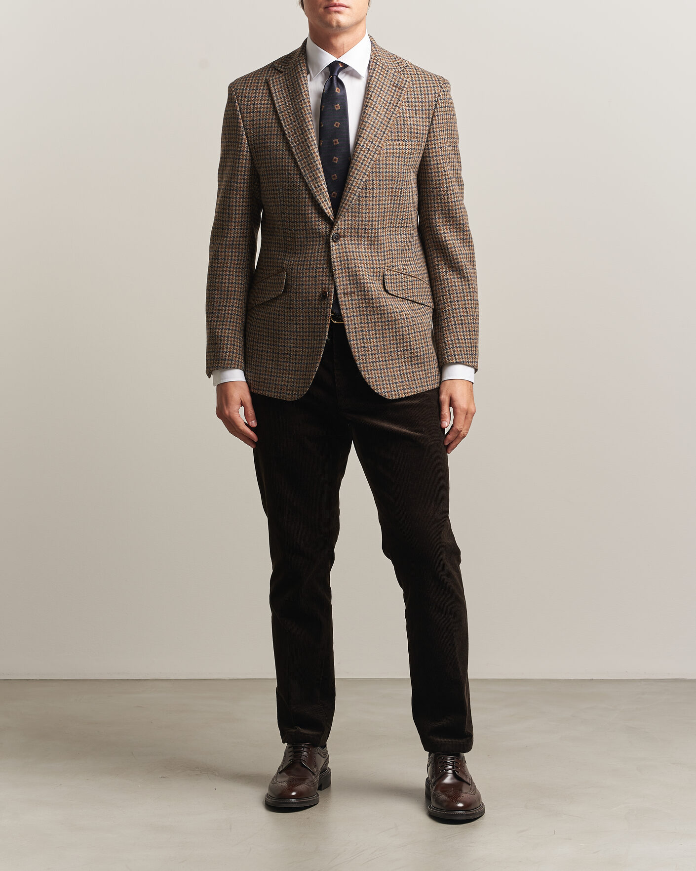 Mies | Pikkutakit | Walker Slater | Edward Lambswool Puppytooth Blazer Sandstone