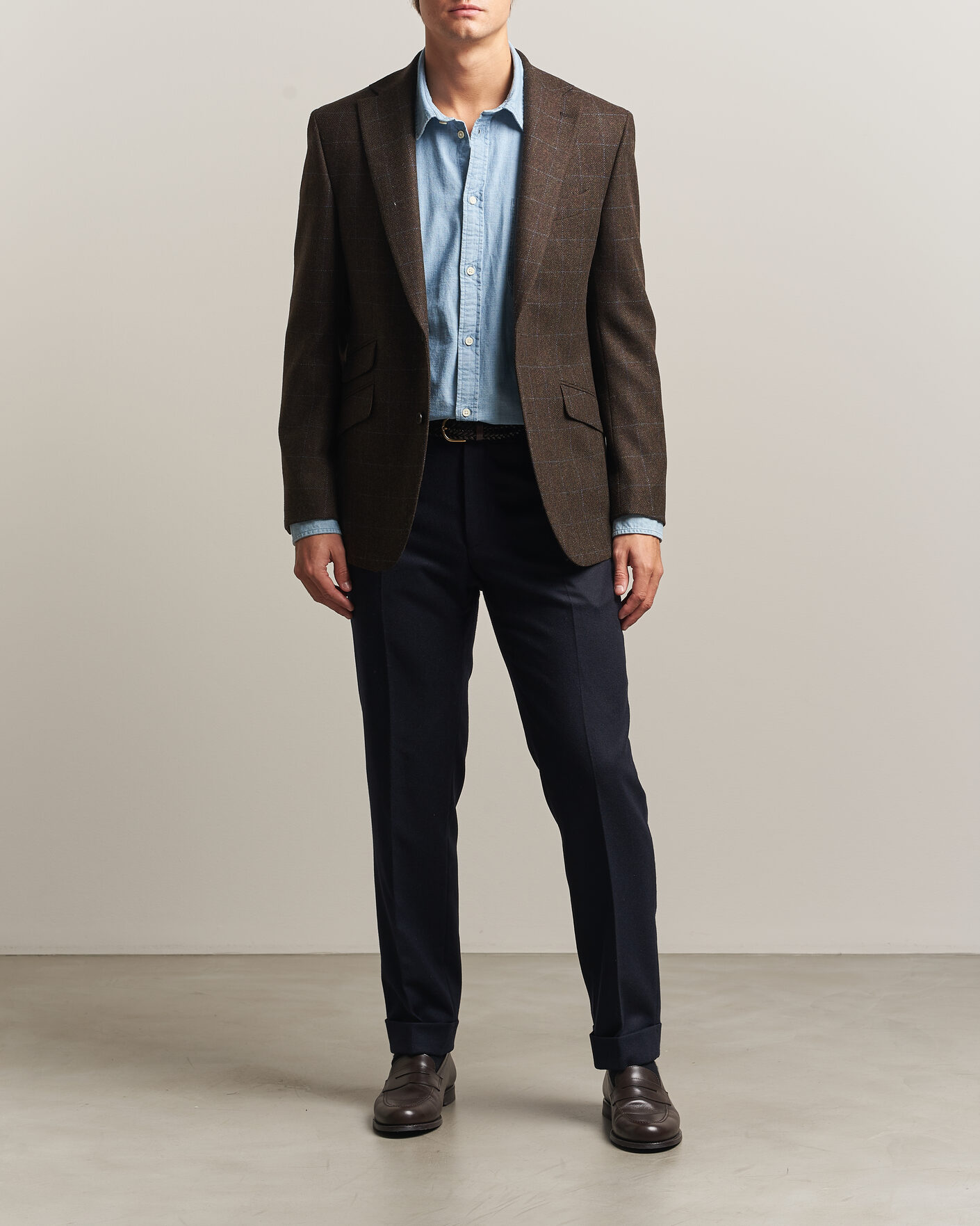 Mies | Pikkutakit | Walker Slater | Edward Lambswool Windowpane Blazer Brown