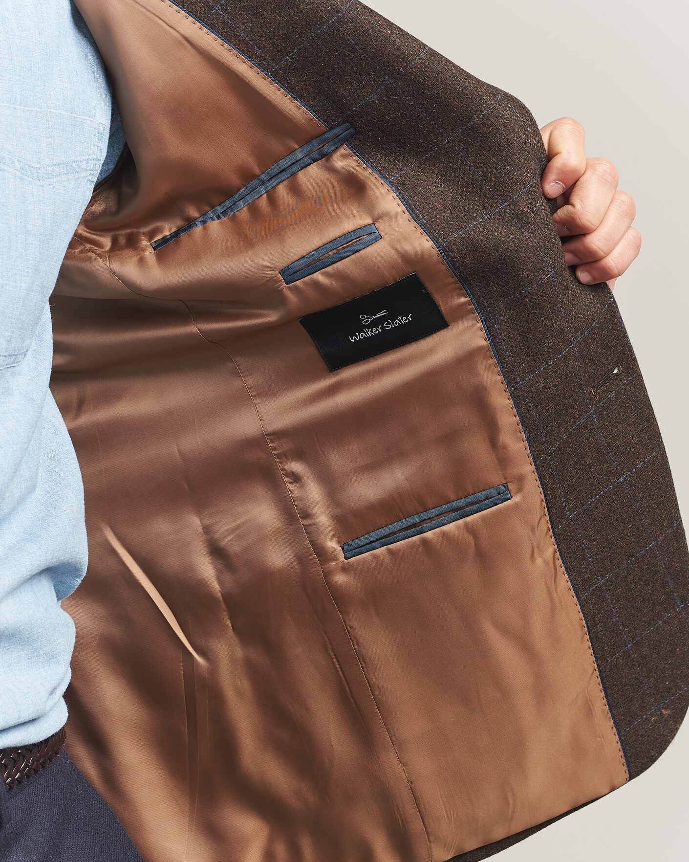 Mies | Pikkutakit | Walker Slater | Edward Lambswool Windowpane Blazer Brown
