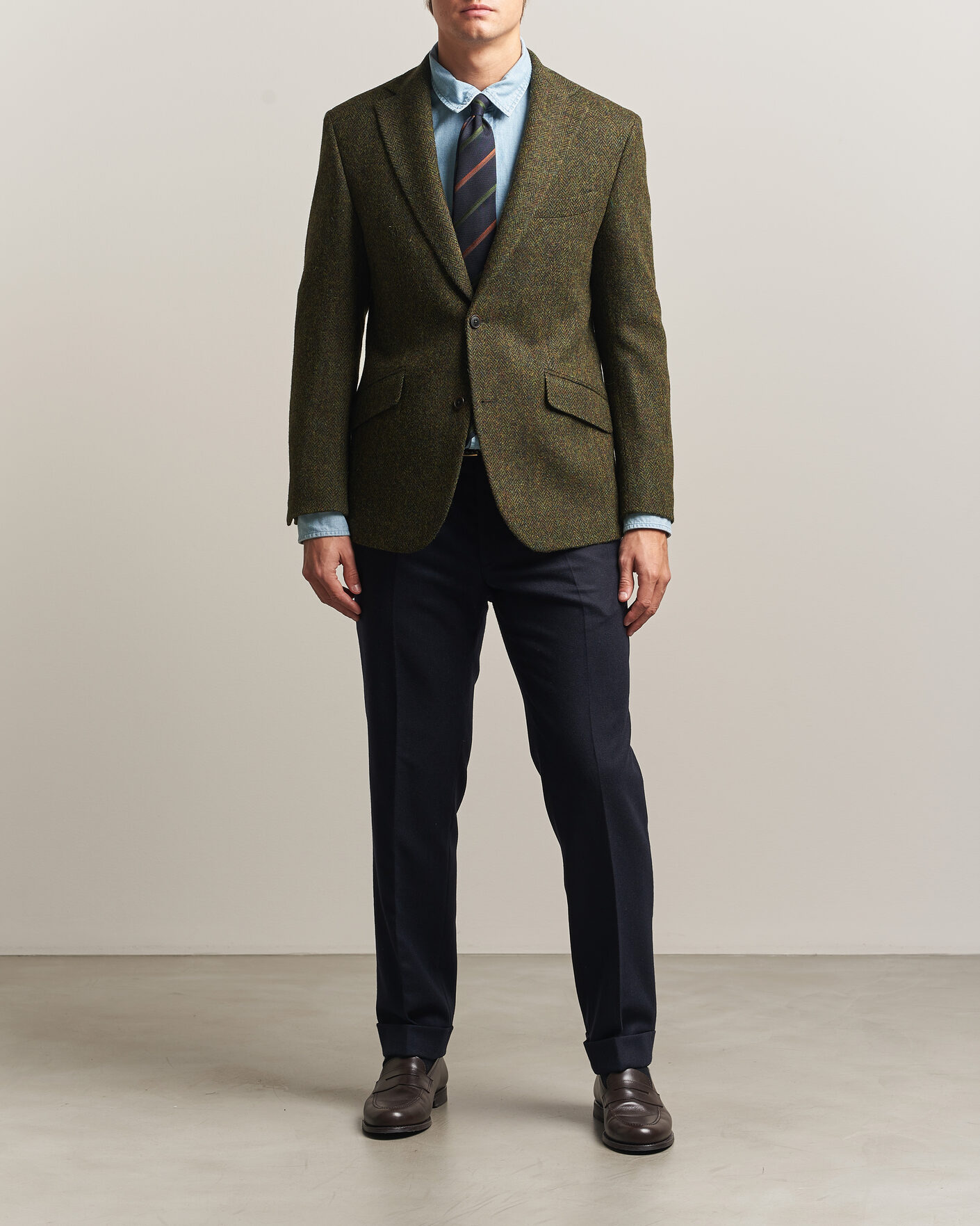 Mies | Pikkutakit | Walker Slater | Edward Harris Tweed Herringbone Blazer Green