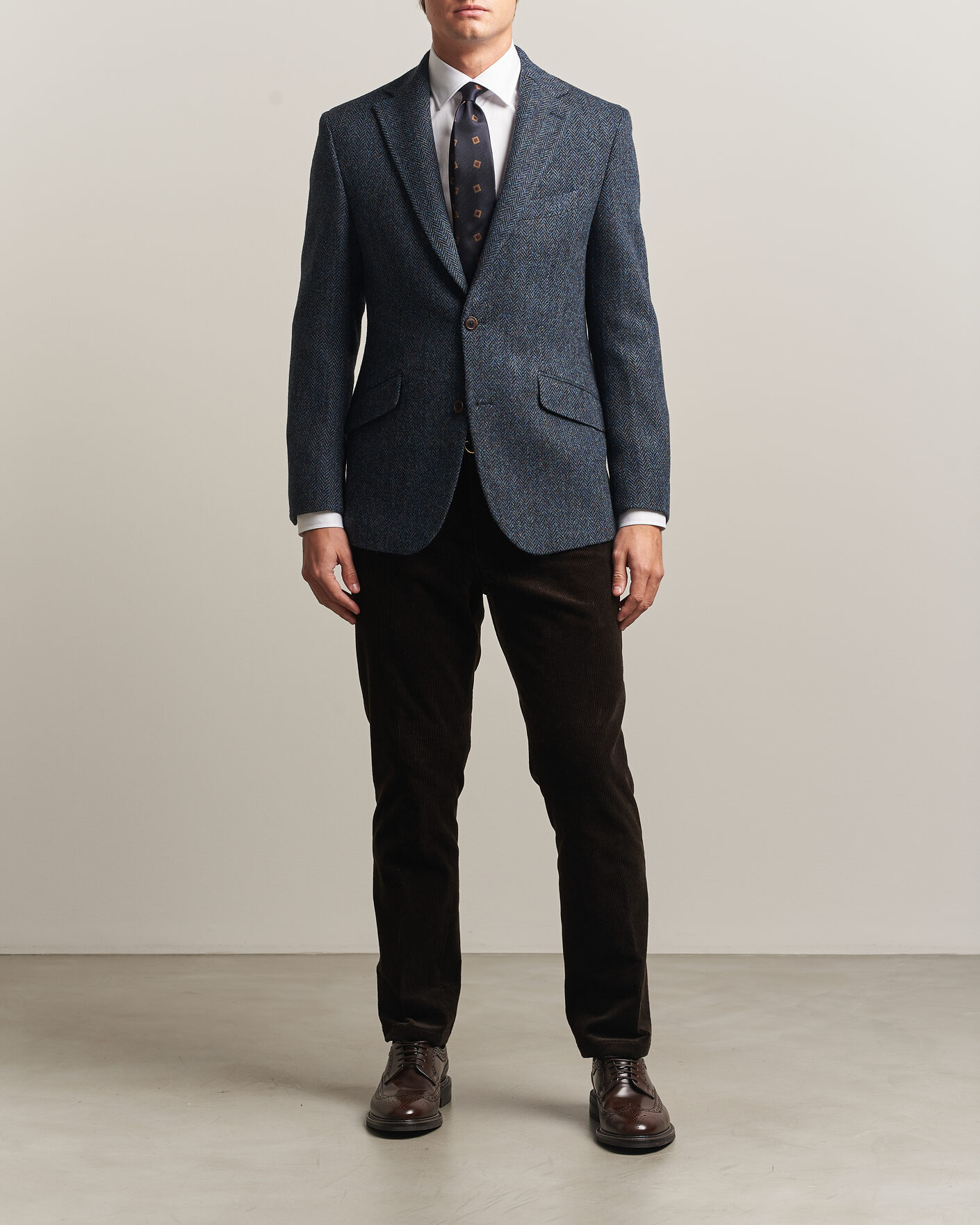Mies | Pikkutakit | Walker Slater | Edward Harris Tweed Herringbone Blazer Navy