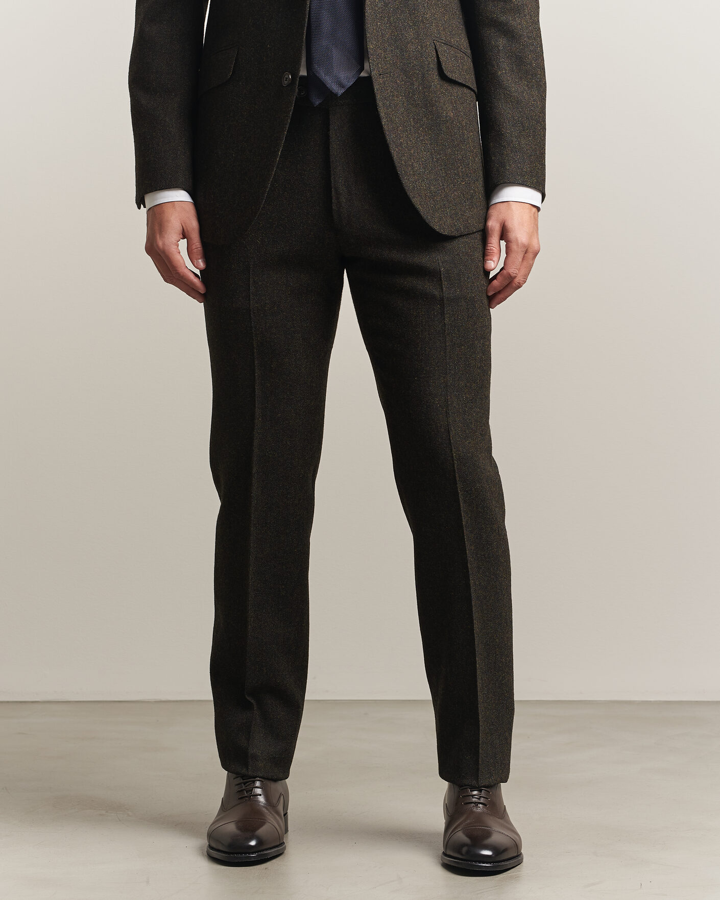 Mies | Housut | Walker Slater | Edward Shetland Wool Donegal Trousers Brown