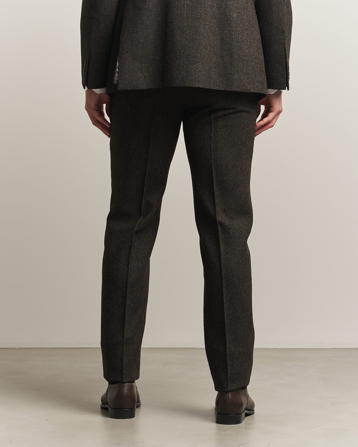 Mies | Housut | Walker Slater | Edward Shetland Wool Donegal Trousers Brown