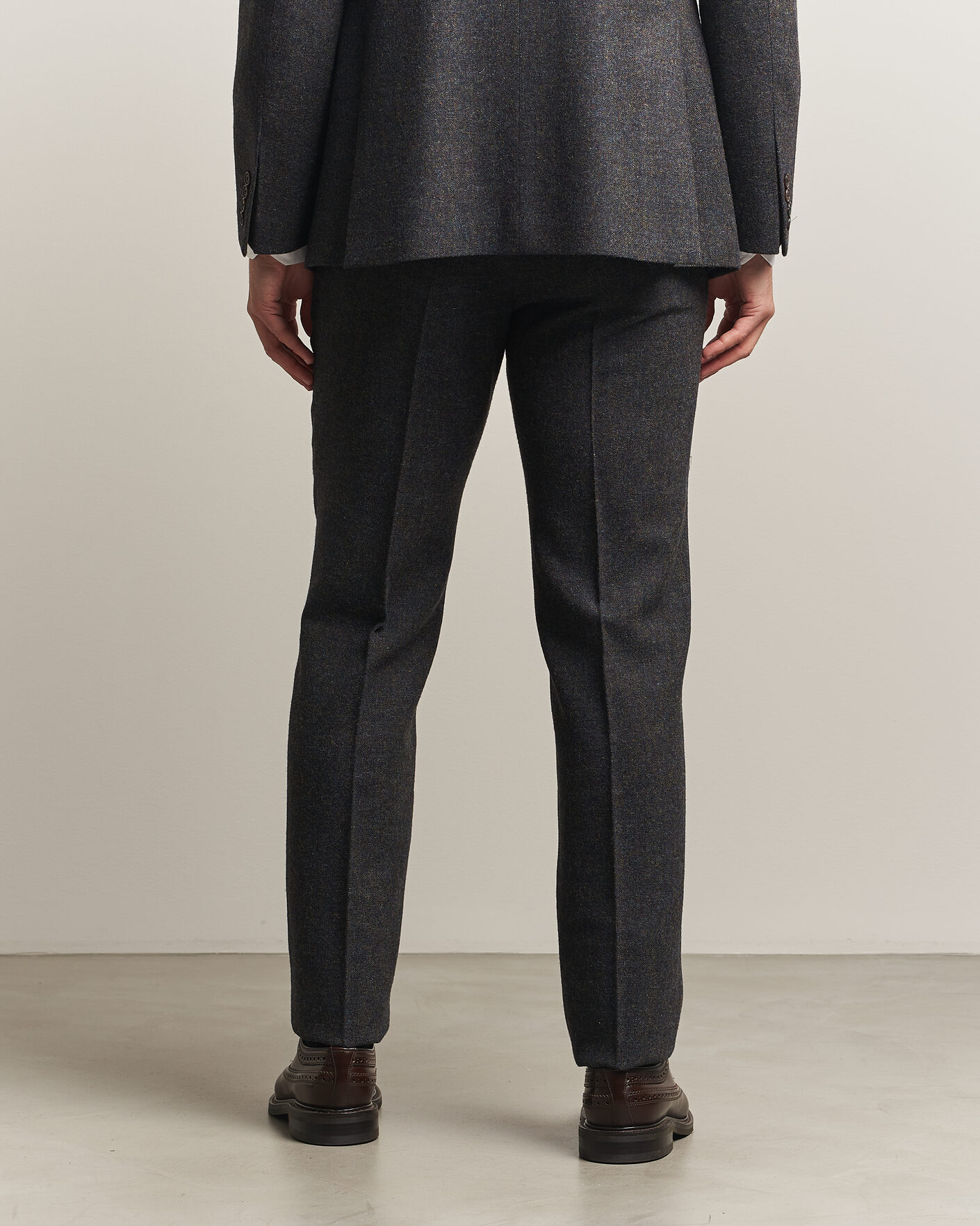 Mies | Housut | Walker Slater | Edward Shetland Wool Donegal Trousers Navy