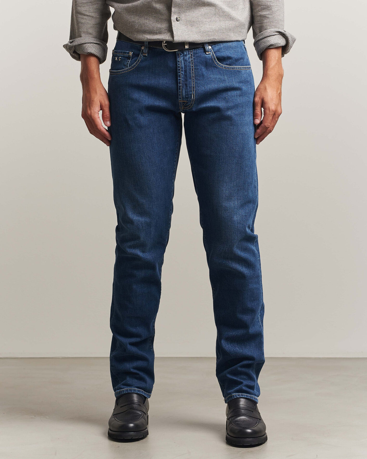 Mies | Farkut | Tramarossa | Michelangelo Stretch Jeans Mid Blue