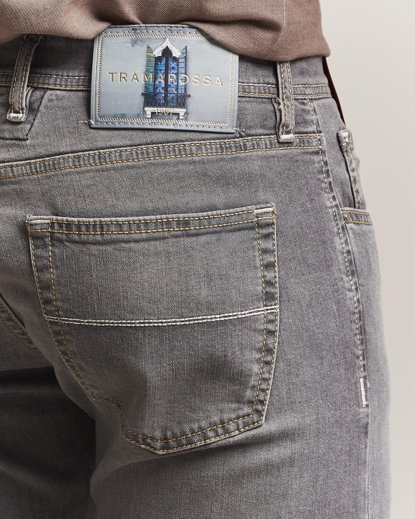 Mies | Farkut | Tramarossa | Michelangelo Stretch Jeans Light Grey