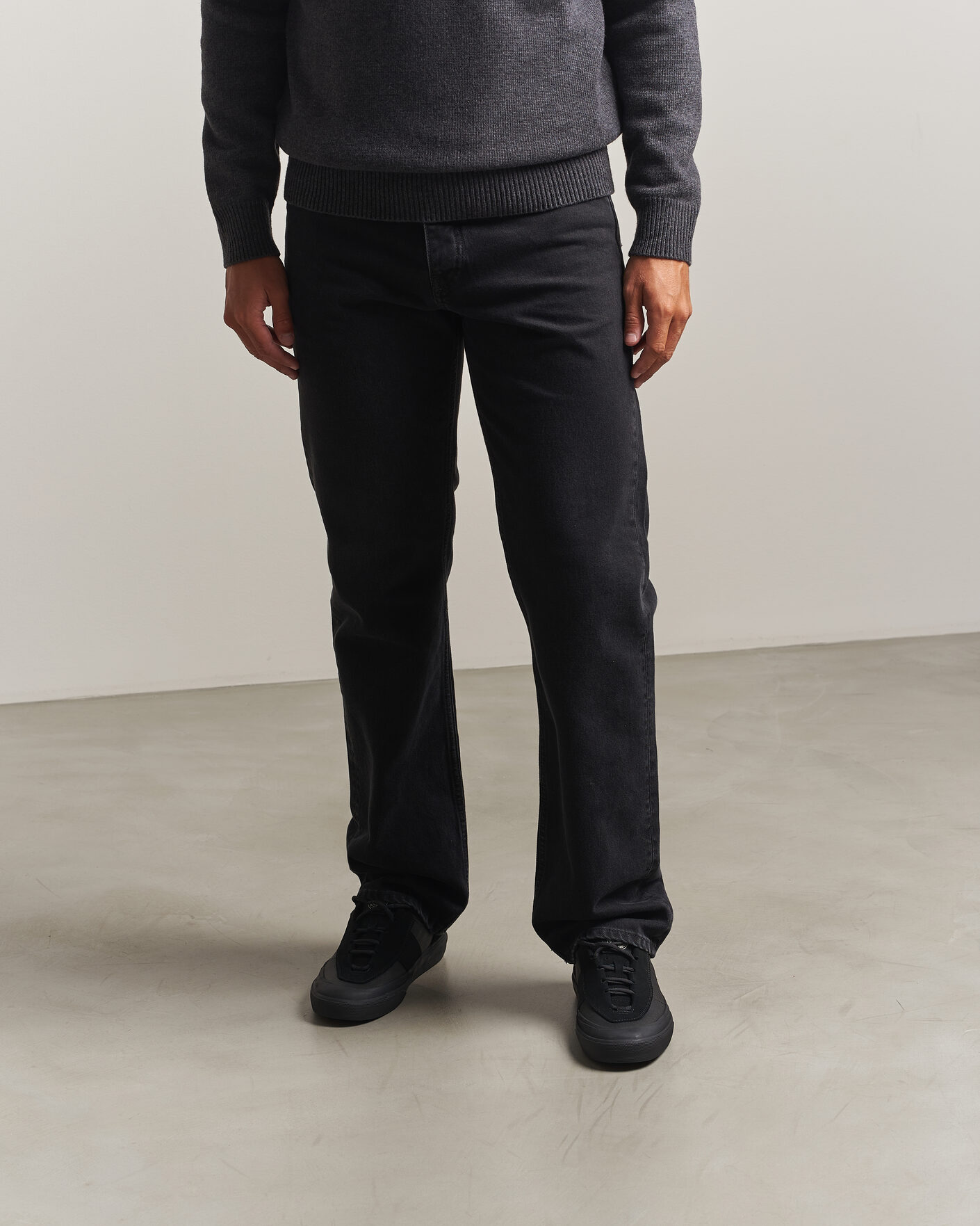 Mies | Tennarit | Stone Island | Low Top Canvas Sneaker Black