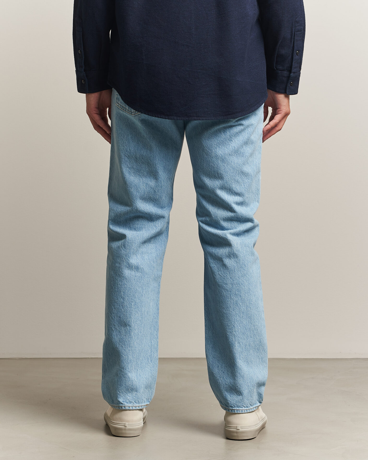 Mies | Farkut | Stone Island | Regular Straight Fit Indigo Jeans Blue Light Wash