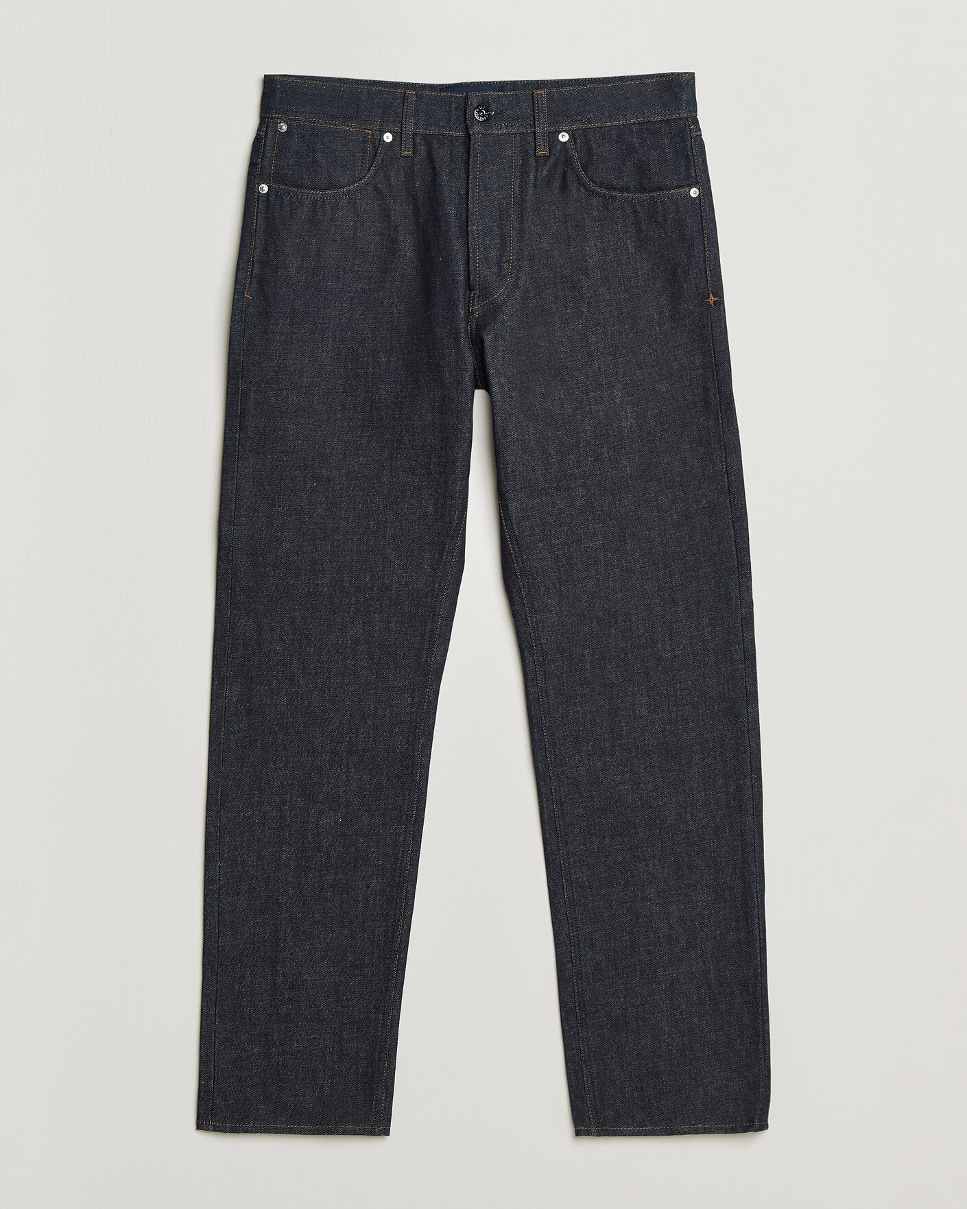 Mies | Farkut | Stone Island | Regular Straight Fit Indigo Jeans Blue Raw