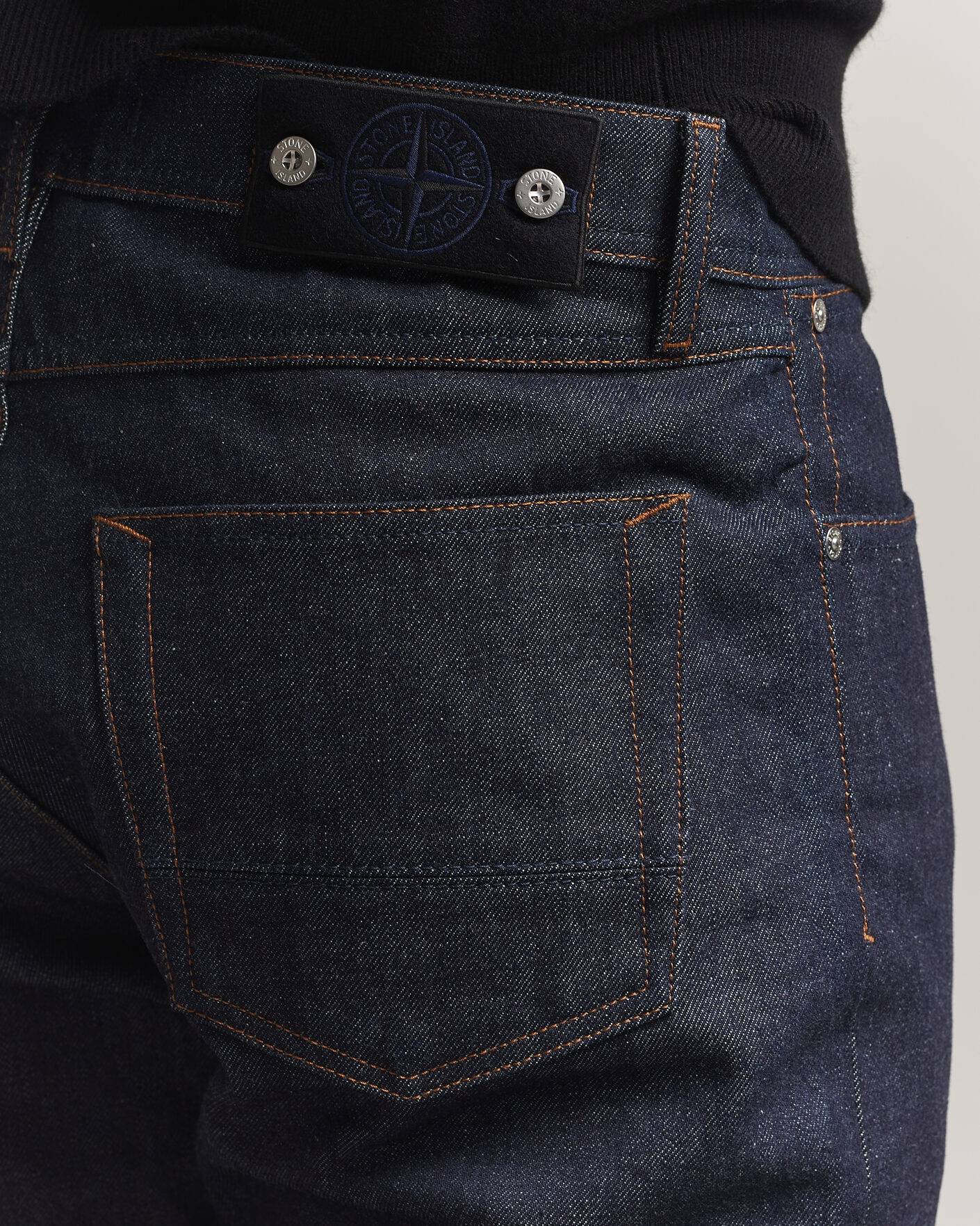Mies | Farkut | Stone Island | Regular Straight Fit Indigo Jeans Blue Raw