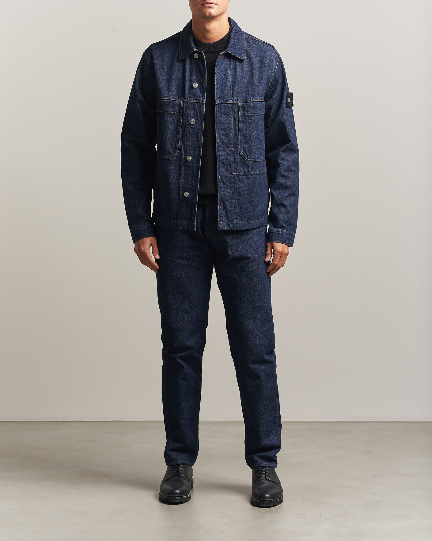 Mies | Farkut | Stone Island | Regular Straight Fit Indigo Jeans Blue Rinse