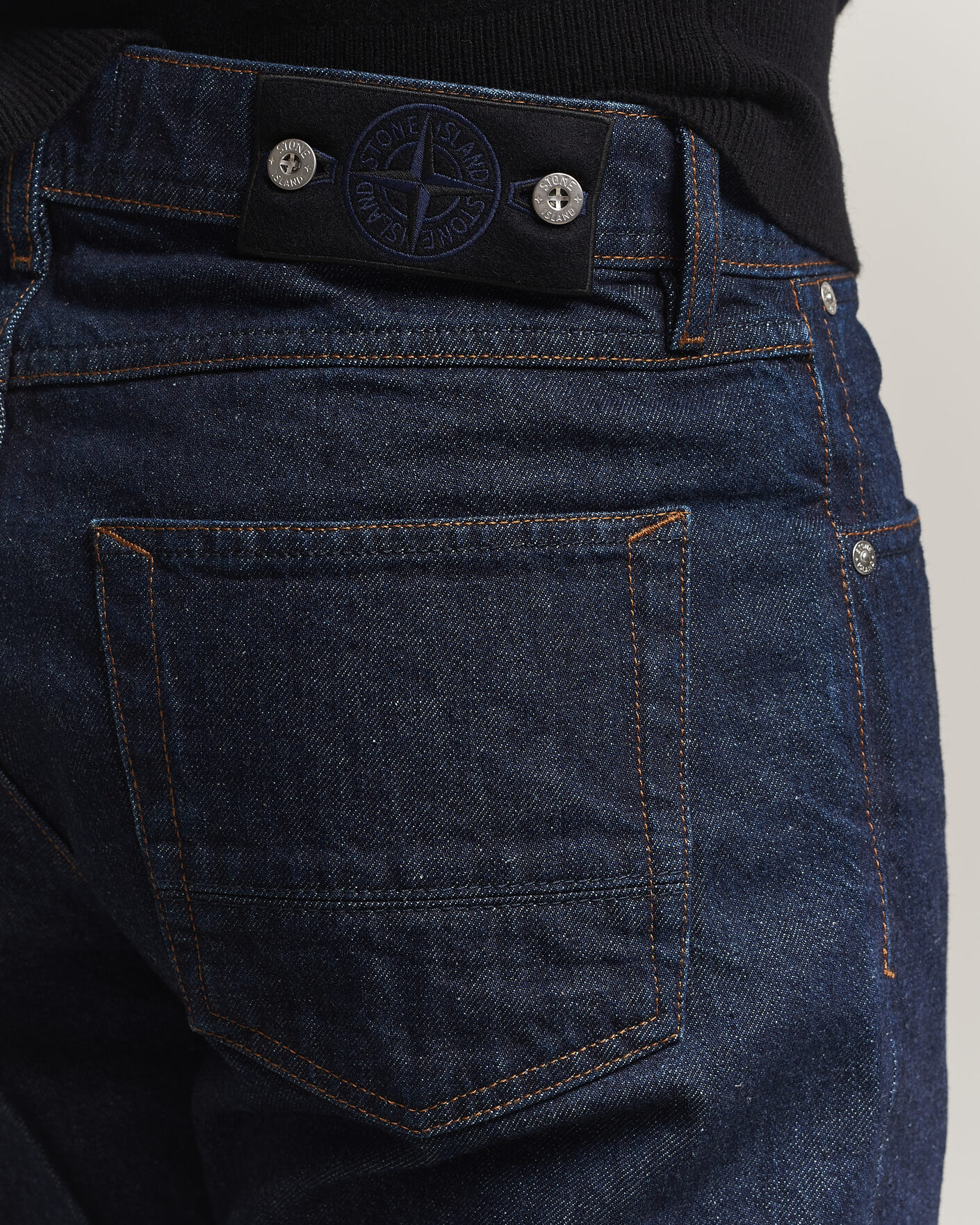 Mies | Farkut | Stone Island | Regular Straight Fit Indigo Jeans Blue Rinse