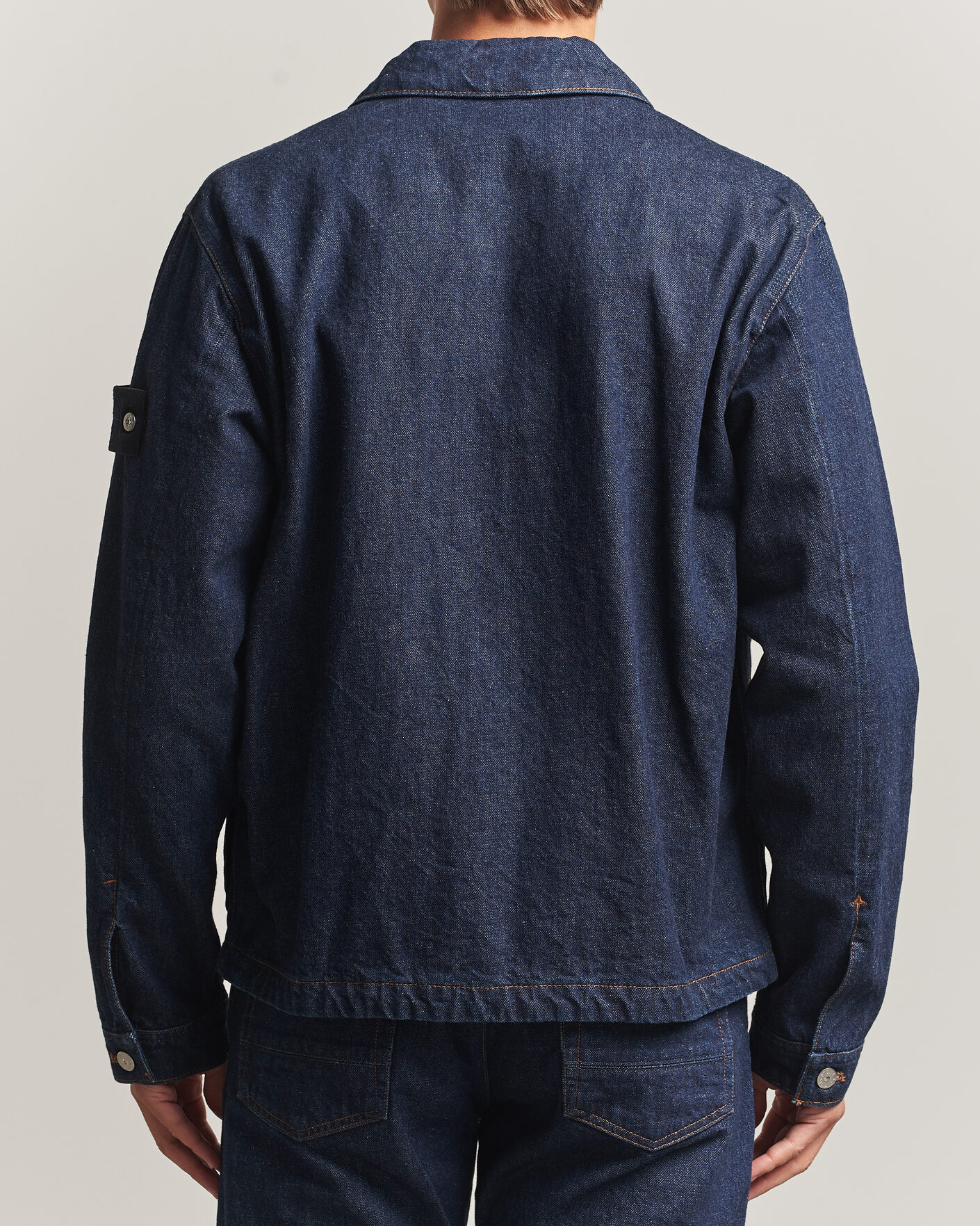 Mies | Takit | Stone Island | Indigo Denim Coach Jacket Blue Rinse