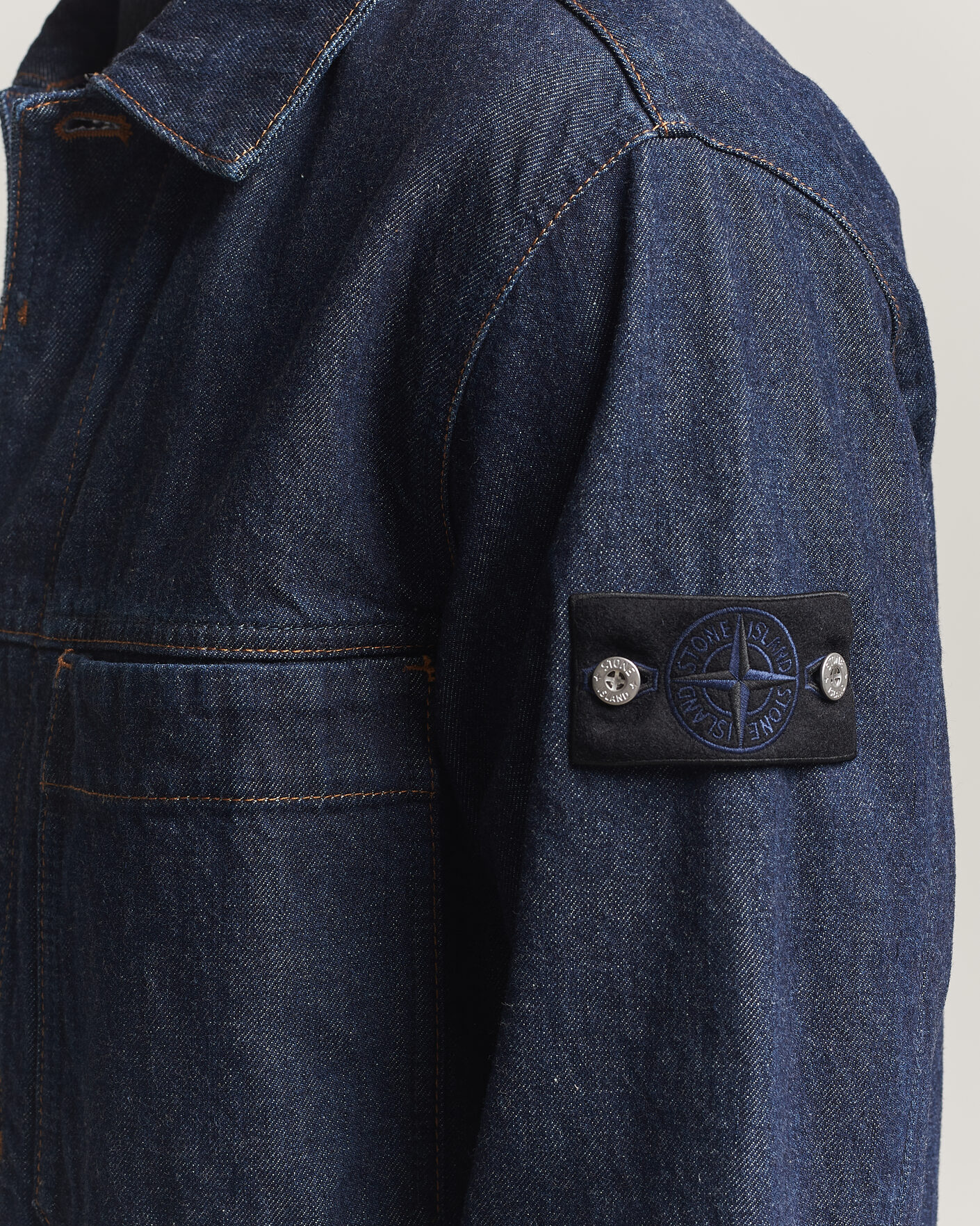Mies | Takit | Stone Island | Indigo Denim Coach Jacket Blue Rinse