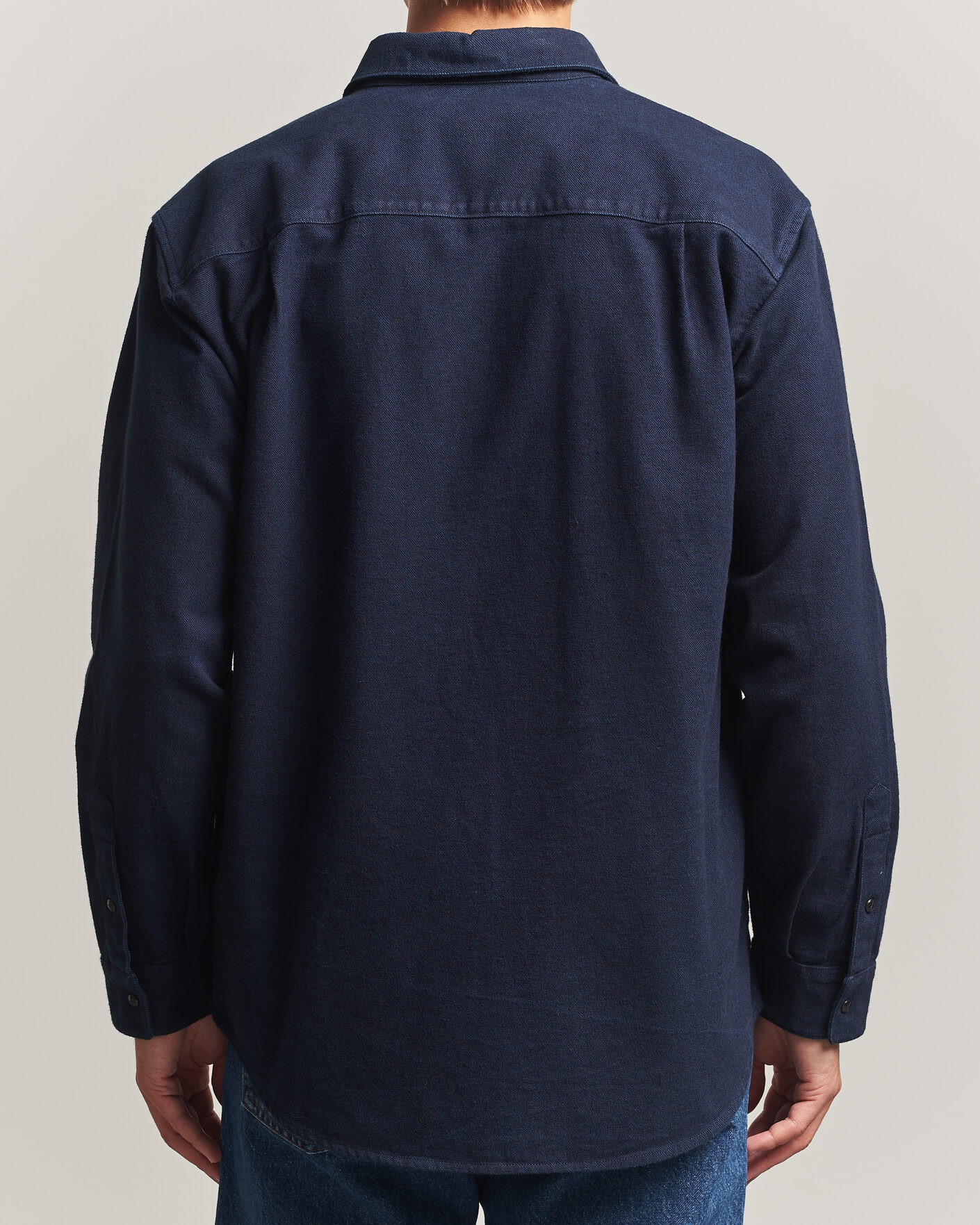 Mies | Kauluspaidat | Stone Island | Organic Cotton Flannel Denim Shirt Indigo