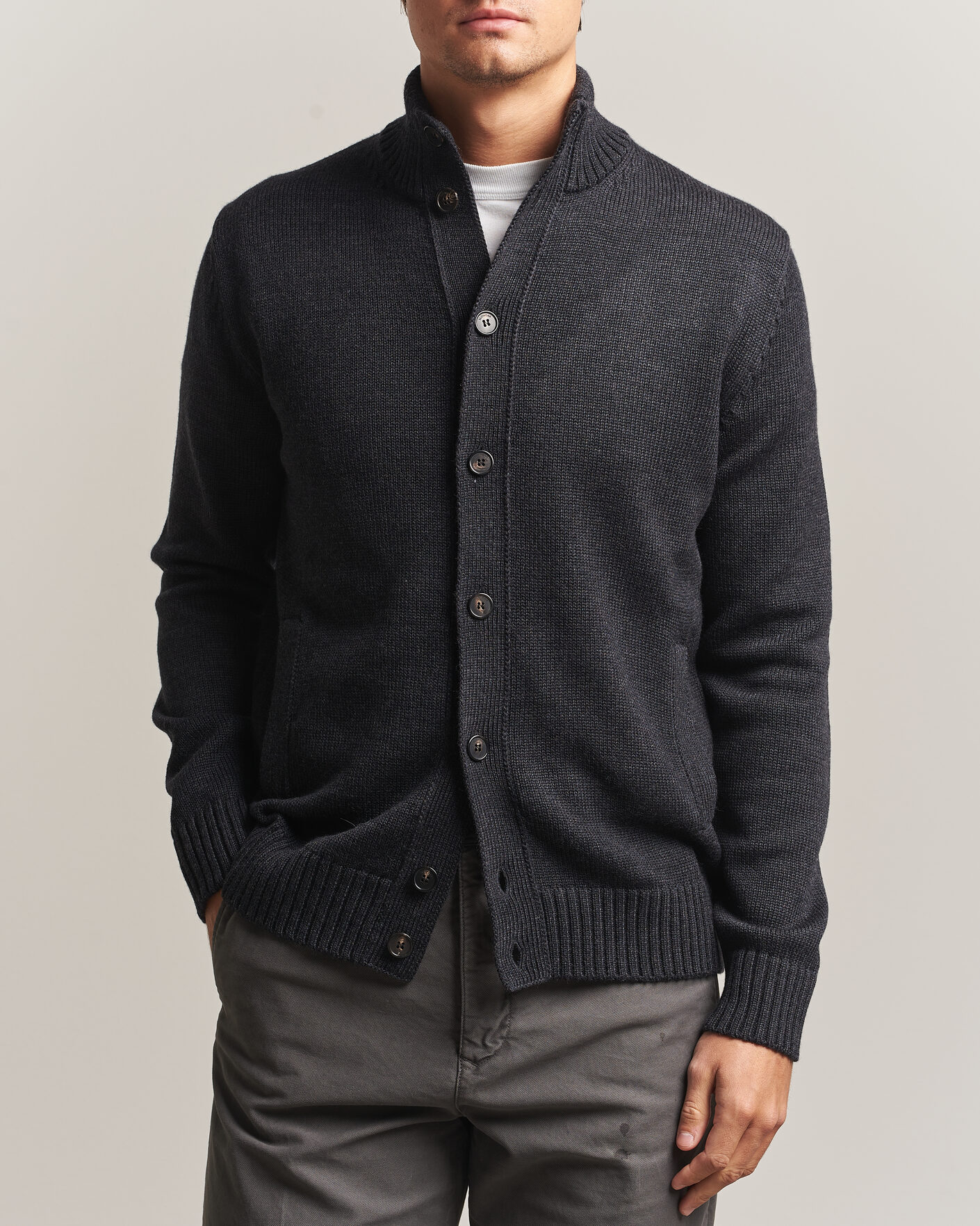 Mies | Puserot | Zanone | Virgin Merino Wool Chioto Grey Melange