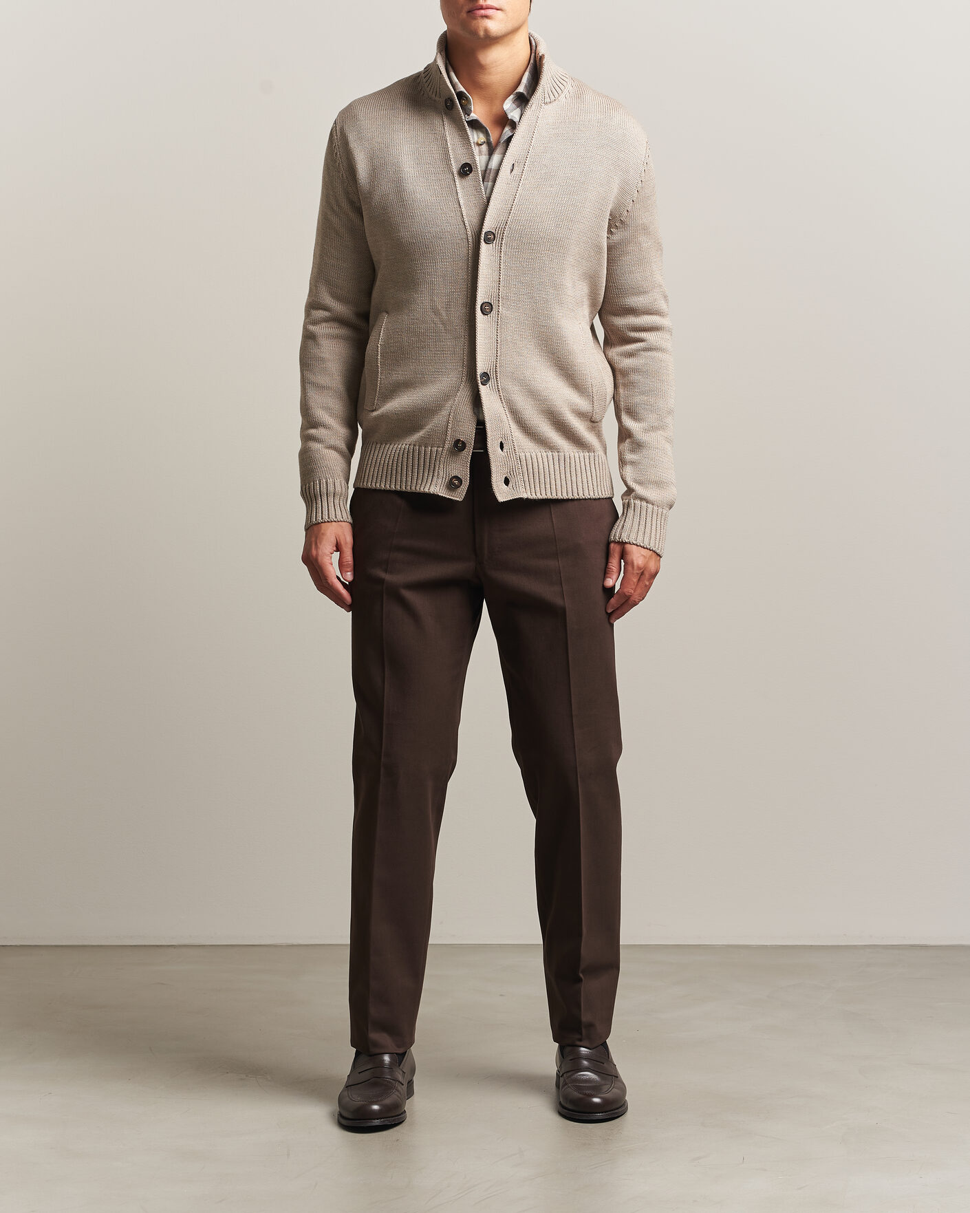 Mies | Puserot | Zanone | Virgin Merino Wool Chioto Beige