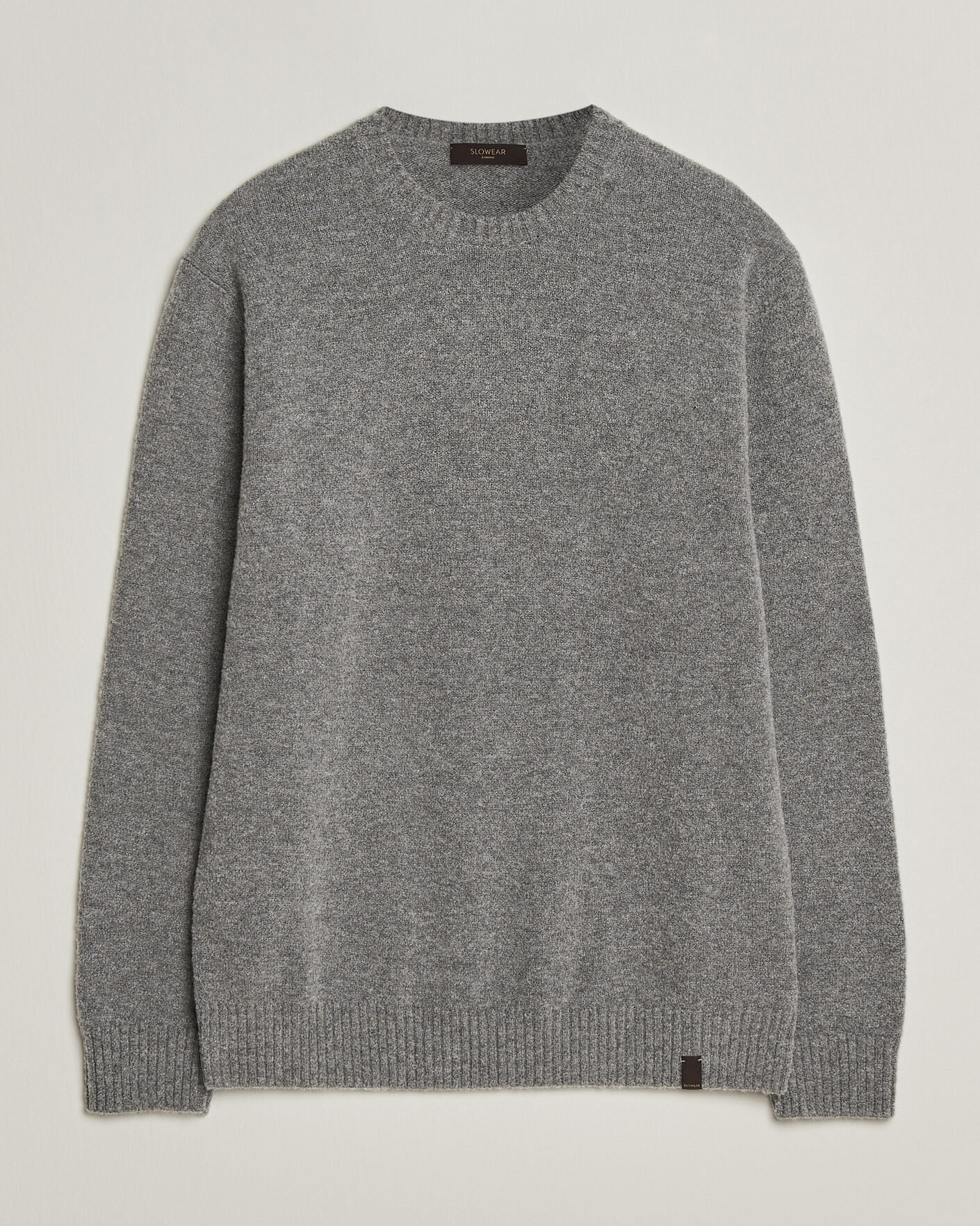 Mies | Puserot | Zanone | Wool Boucle Crew Neck Grey Melange