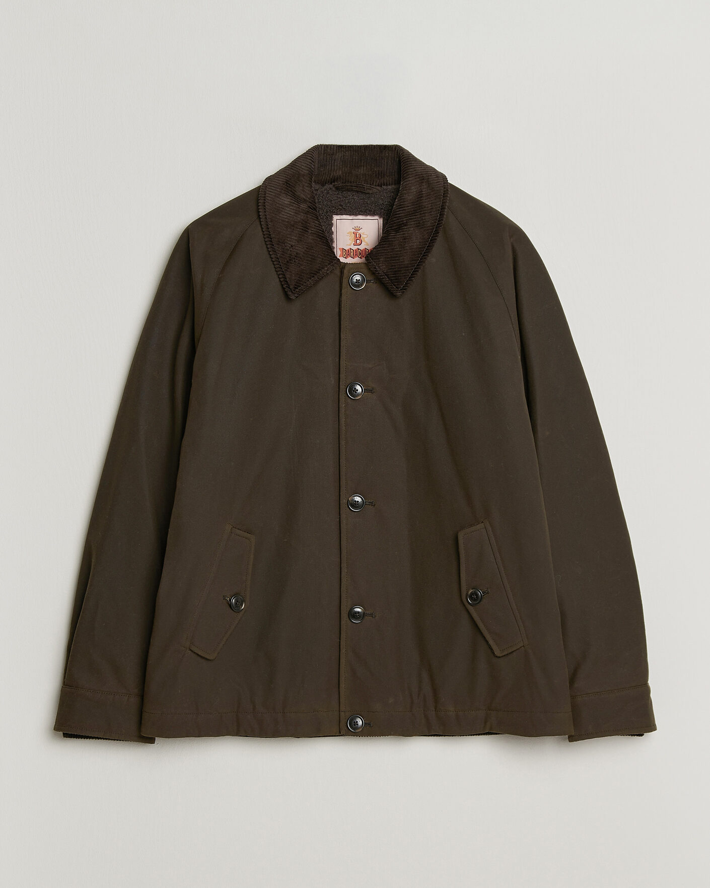 Mies | Takit | Baracuta | Waxed Sherling Lined Deck Jacket Deep Moss