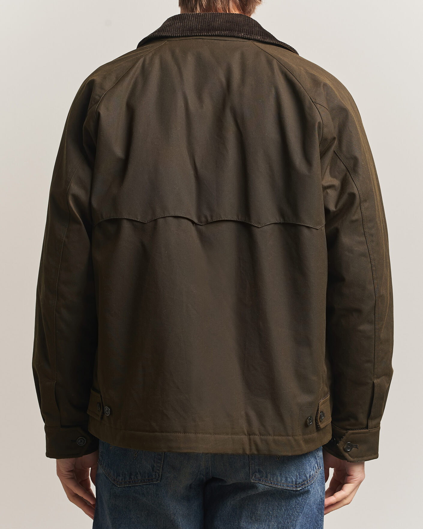 Mies | Takit | Baracuta | Waxed Sherling Lined Deck Jacket Deep Moss