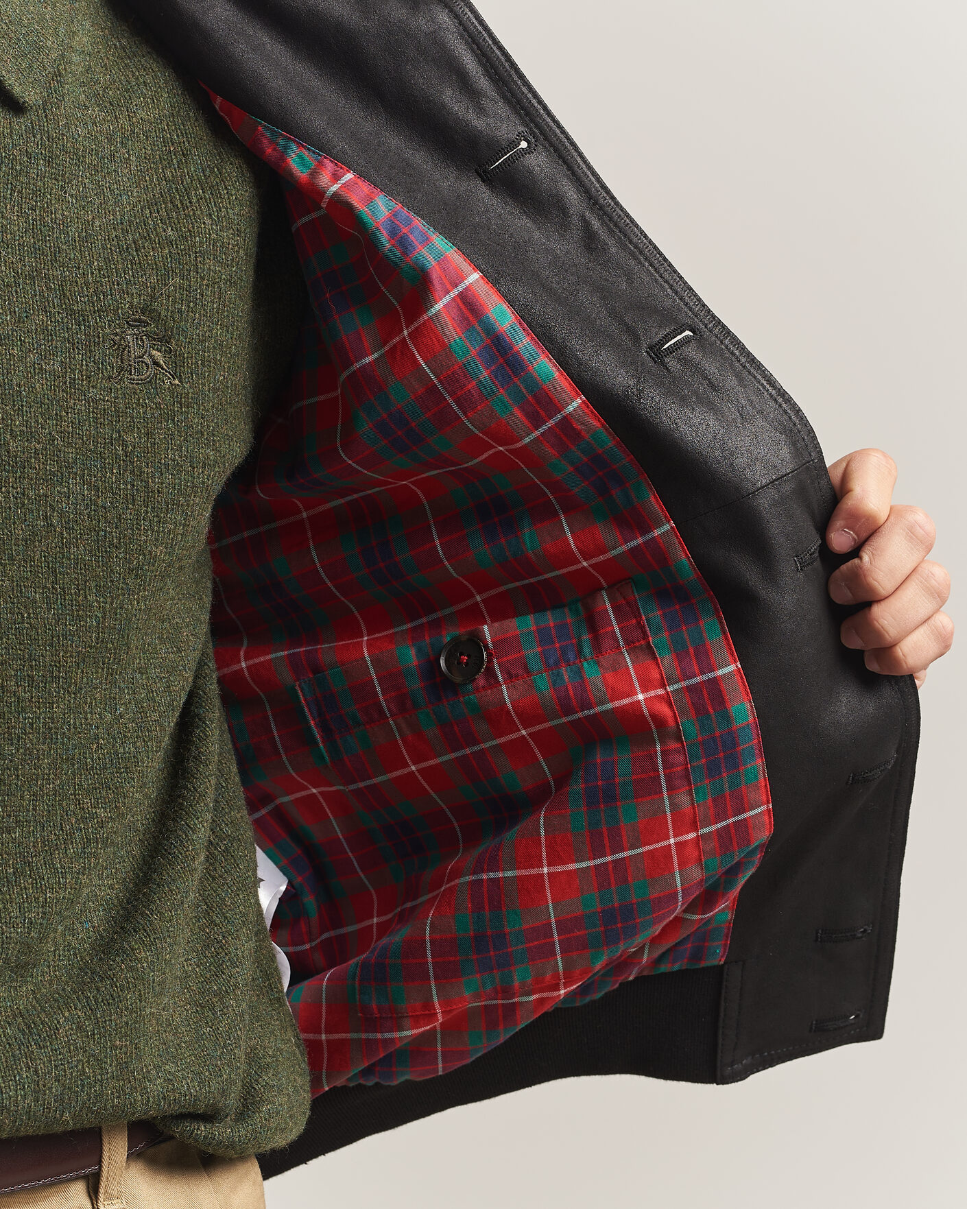 Mies | Takit | Baracuta | Suede Blouson Jacket Black
