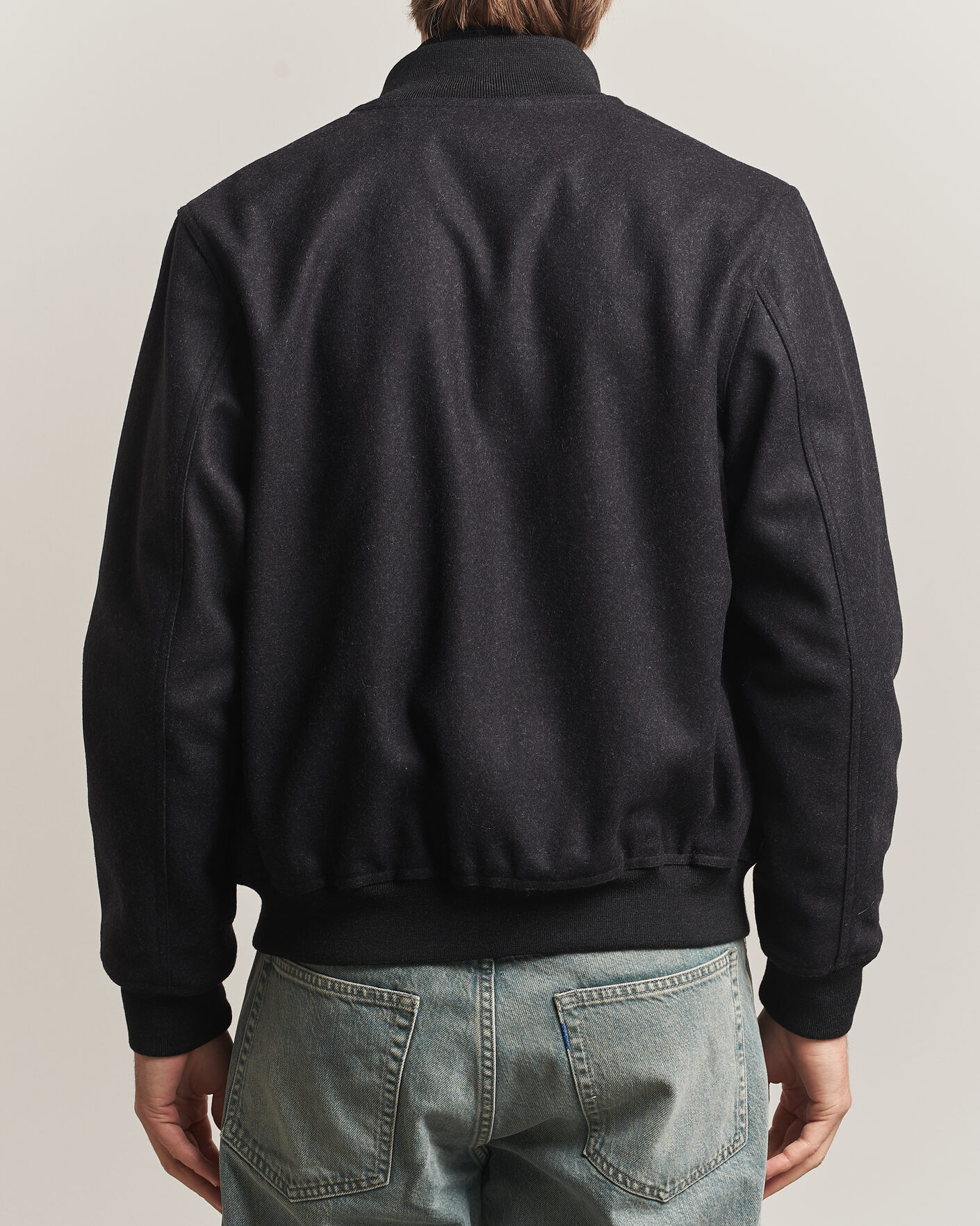 Mies | Takit | Baracuta | Melton Wool Blouson Jacket Charcoal
