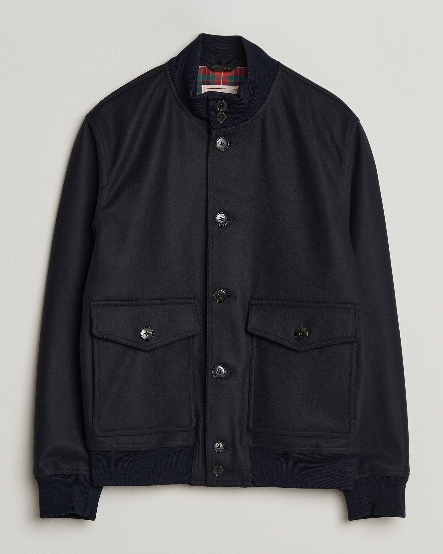Mies | Takit | Baracuta | Melton Wool Blouson Jacket Deep Blue