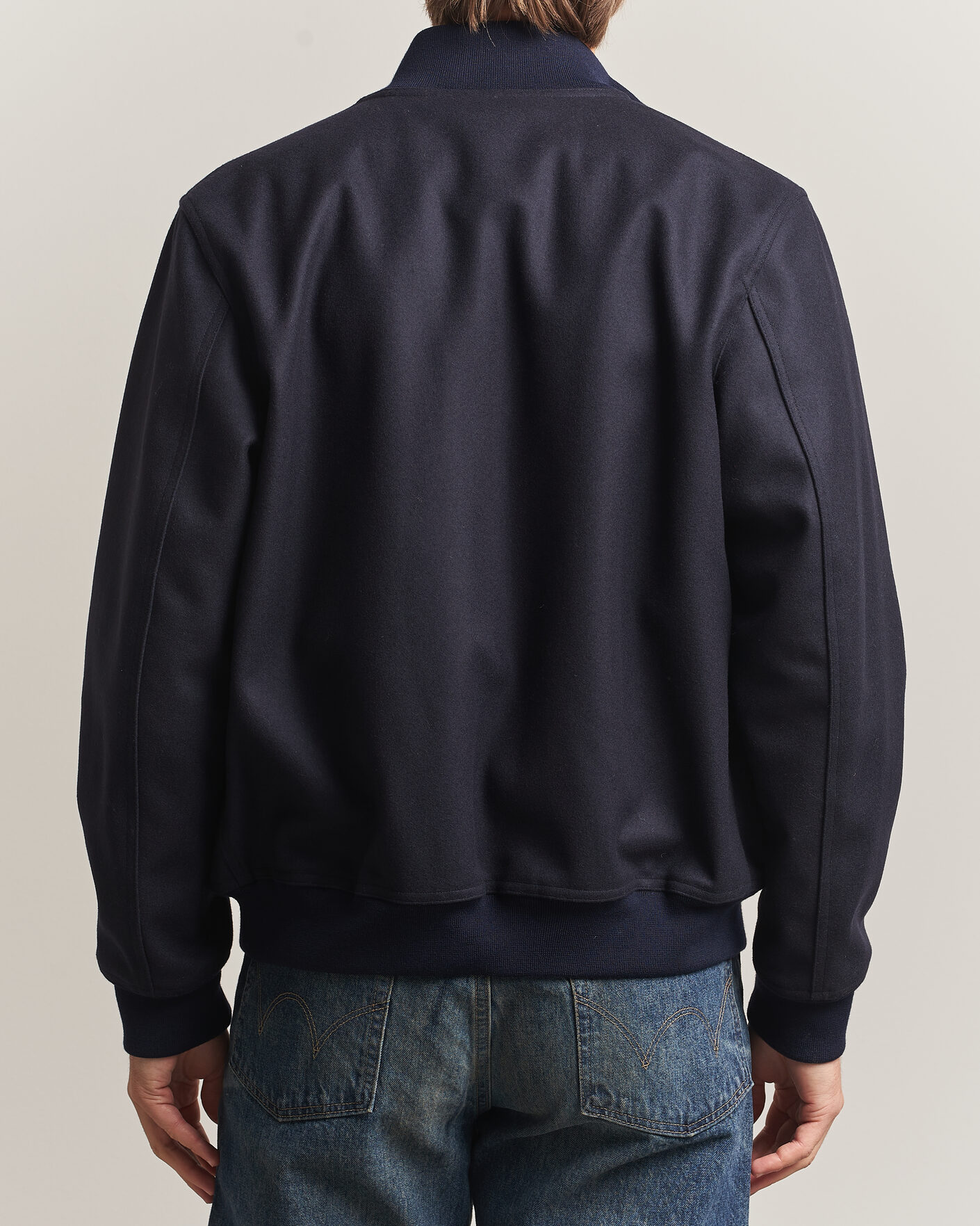Mies | Takit | Baracuta | Melton Wool Blouson Jacket Deep Blue