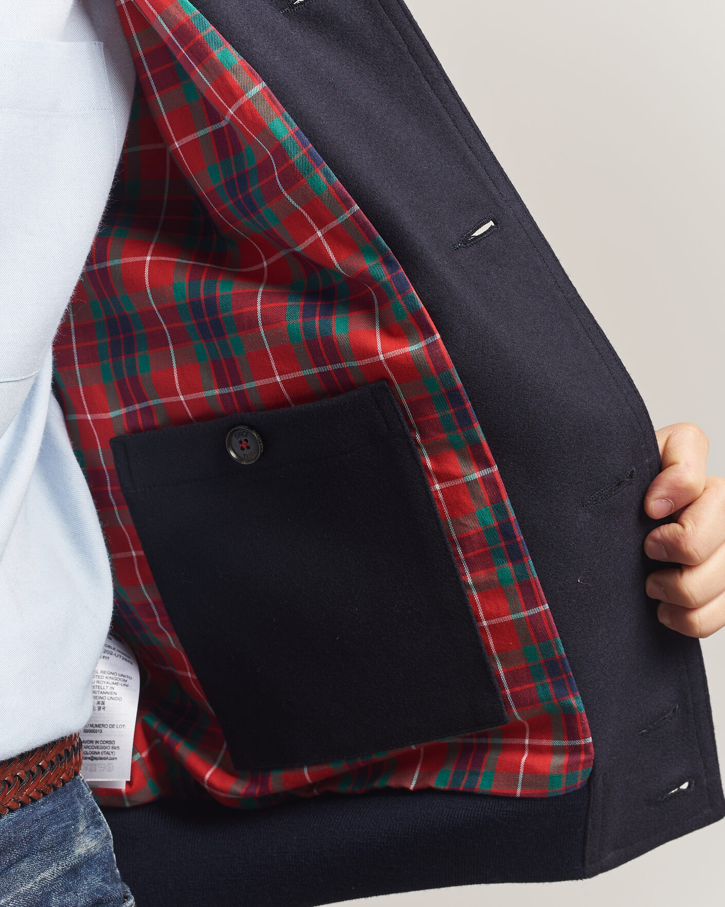 Mies | Takit | Baracuta | Melton Wool Blouson Jacket Deep Blue